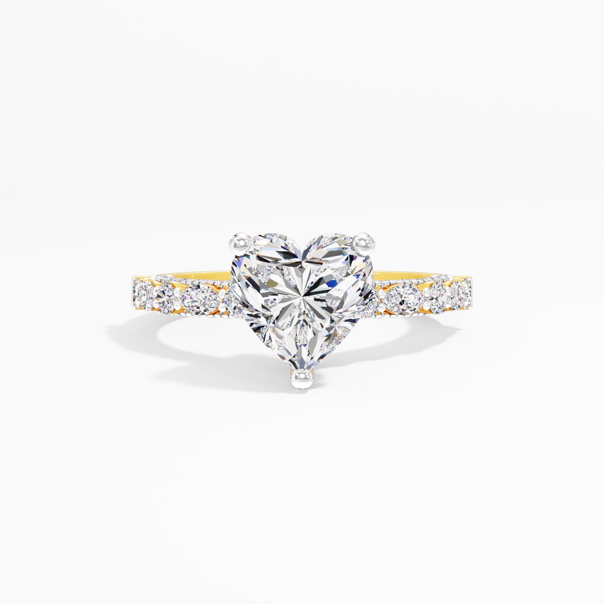 Petal Glint Solitaire Engagement Ring