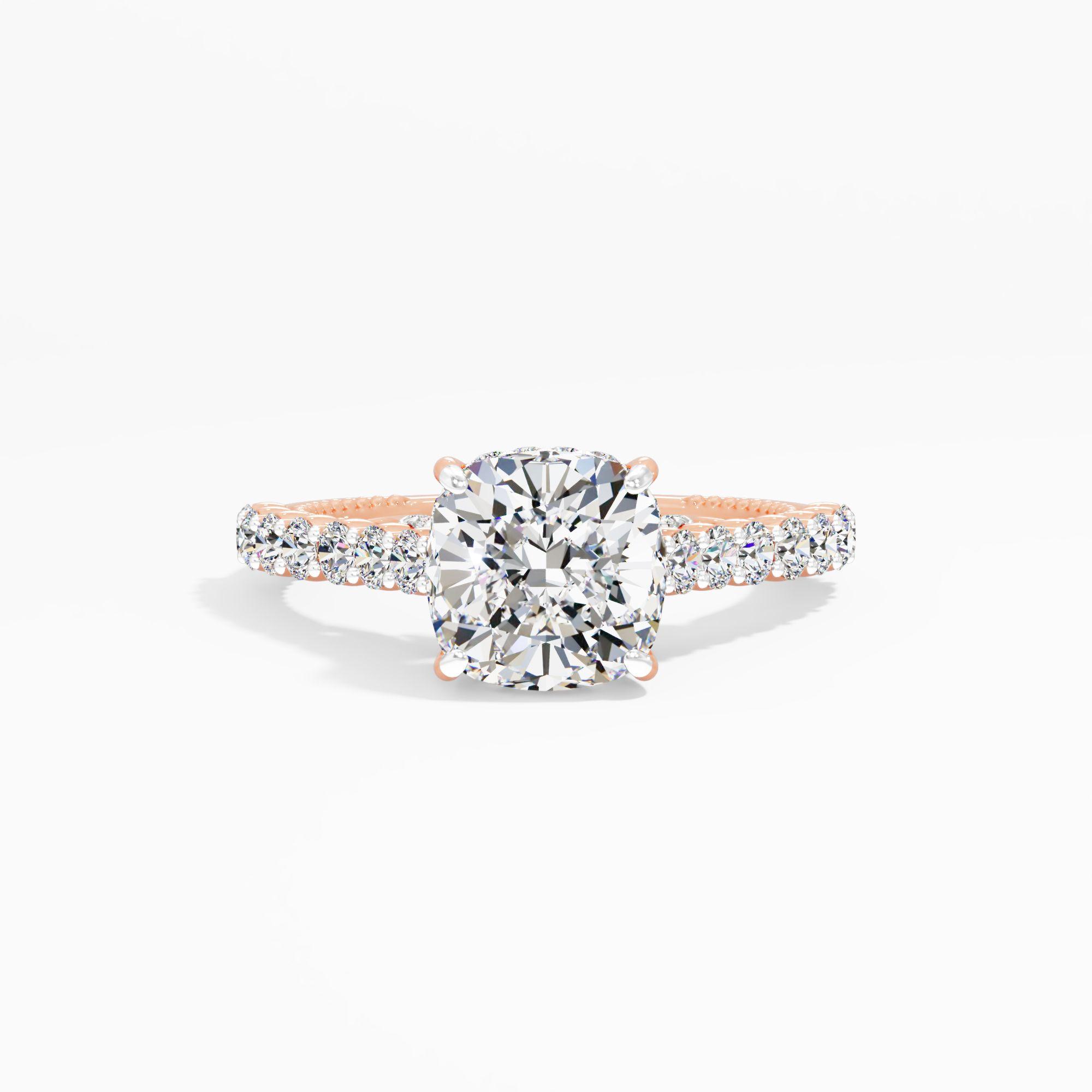 Blush Halo Solitaire Engagement Ring