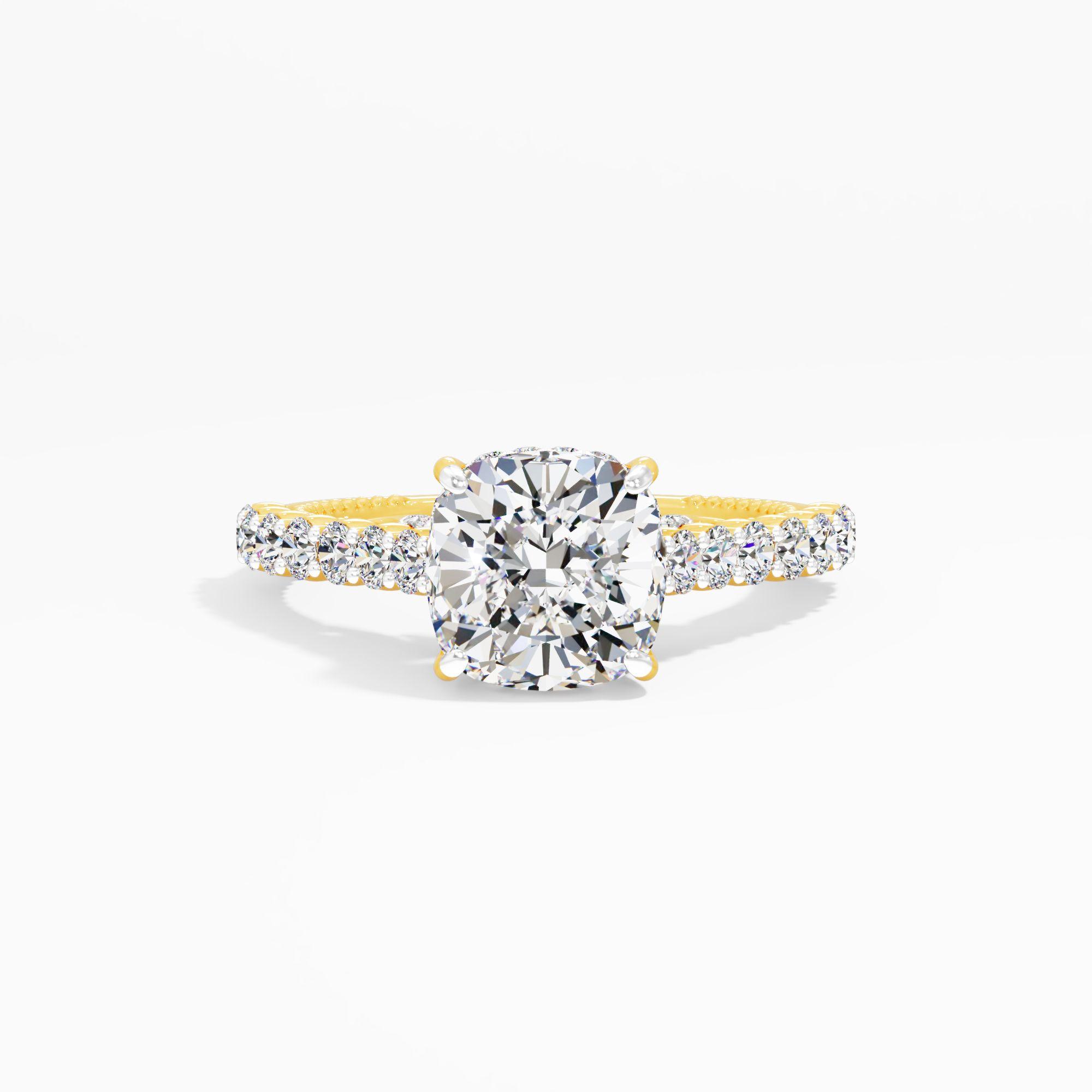 Blush Halo Solitaire Engagement Ring