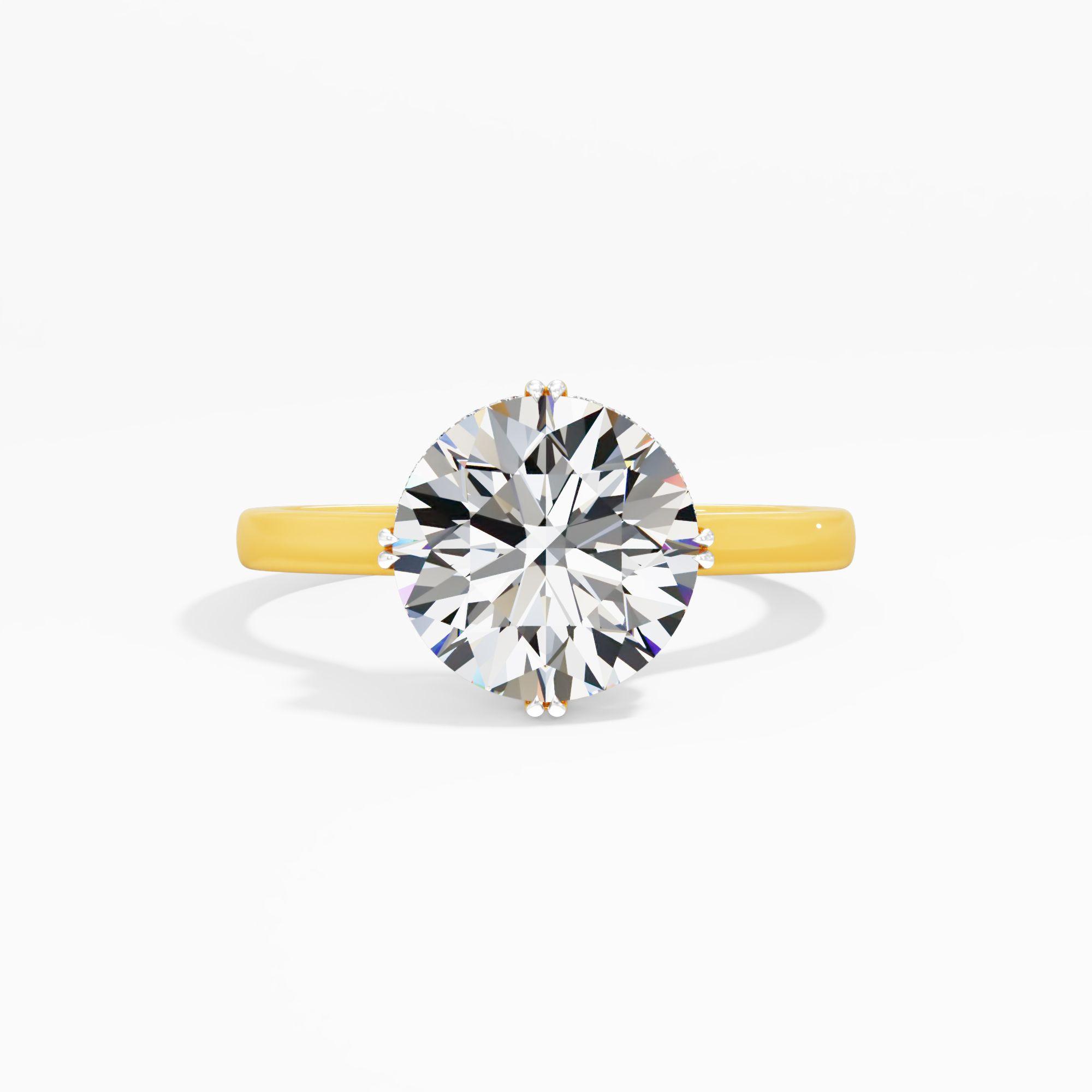 Lilydust Flame Solitaire Engagement Ring