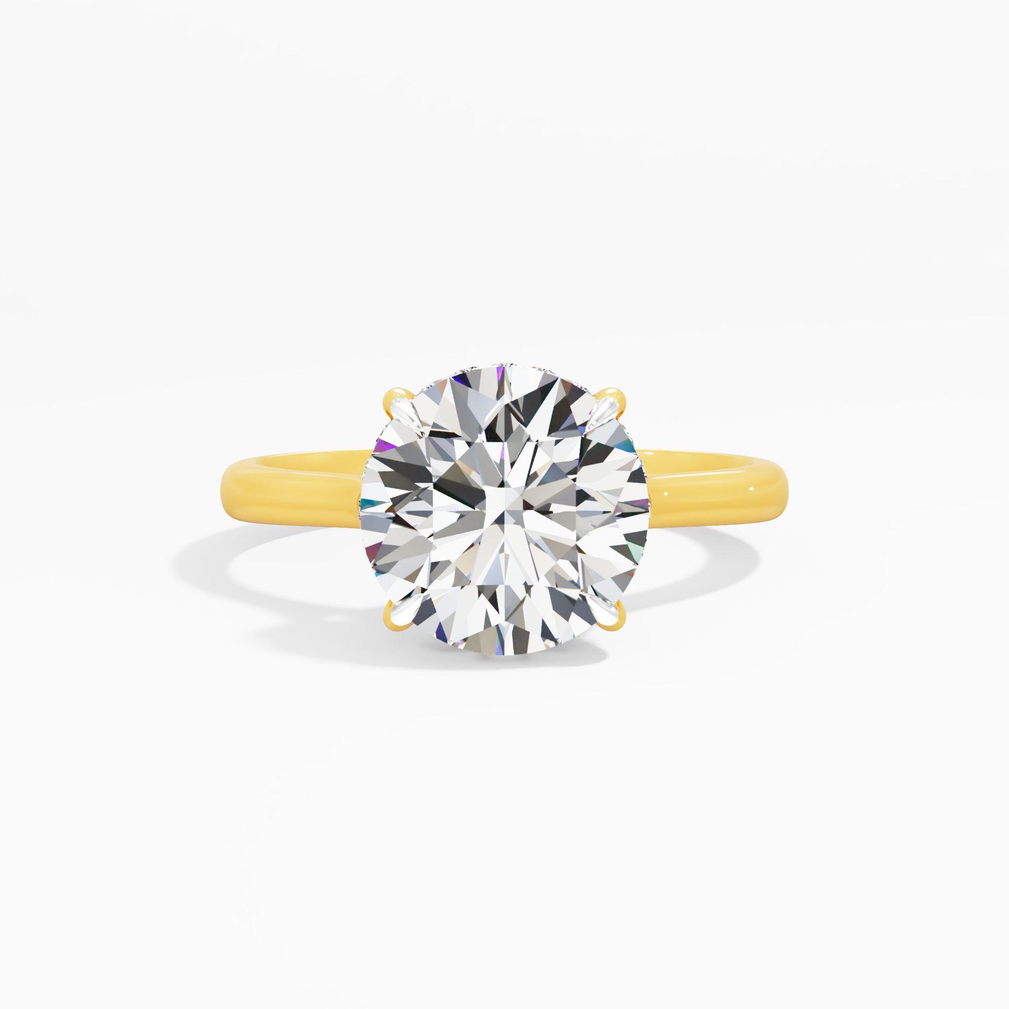 Dewpetal Shine Solitaire Engagement Ring