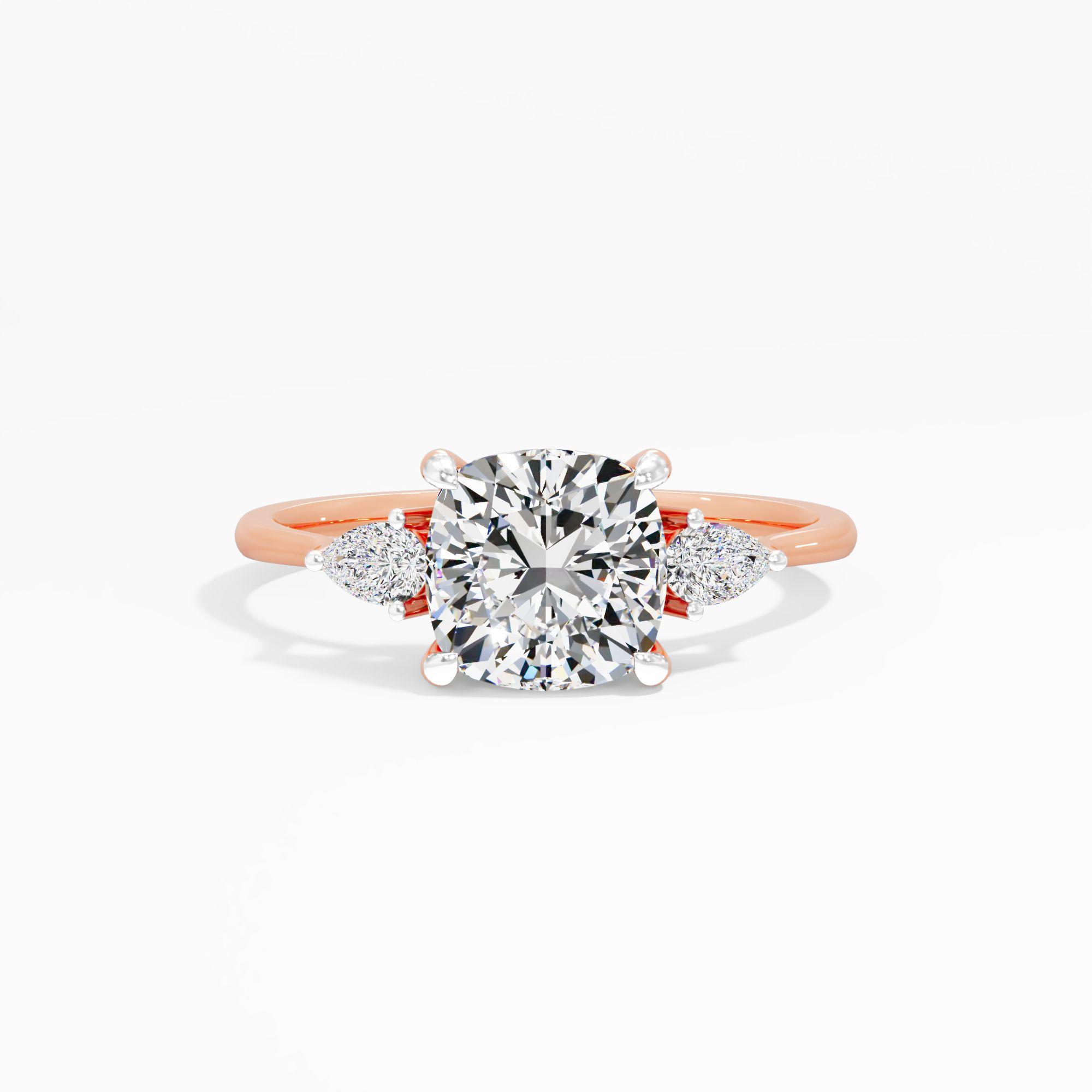 Duskveil Hue 3 Stone Engagement Ring