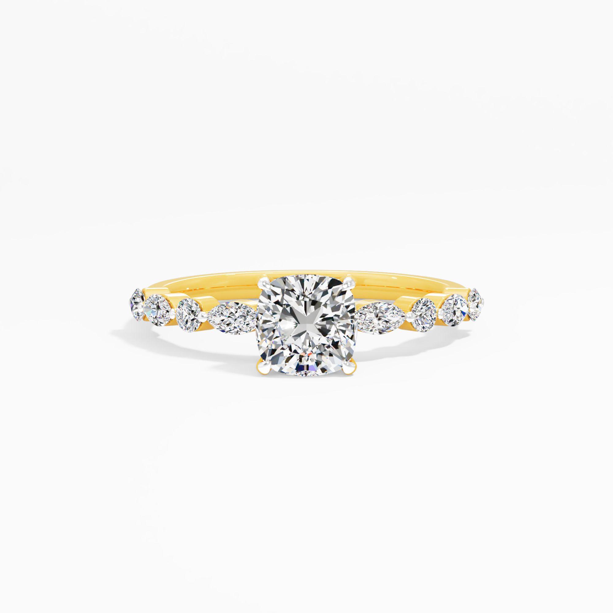 Snowpetal Glint Solitaire Engagement Ring