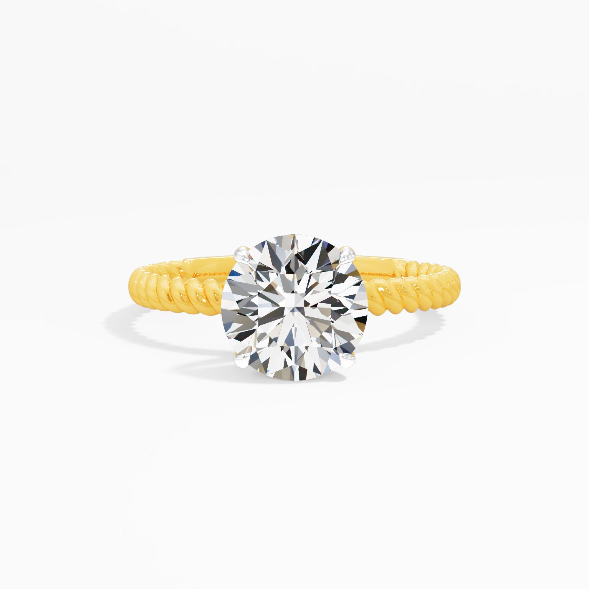 Twist and Turn Solitaire Engagement Ring