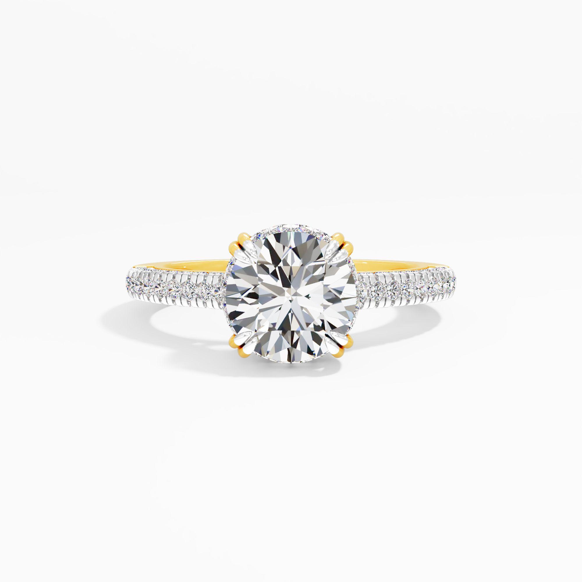 Mariglow Flute Solitaire Engagement Ring