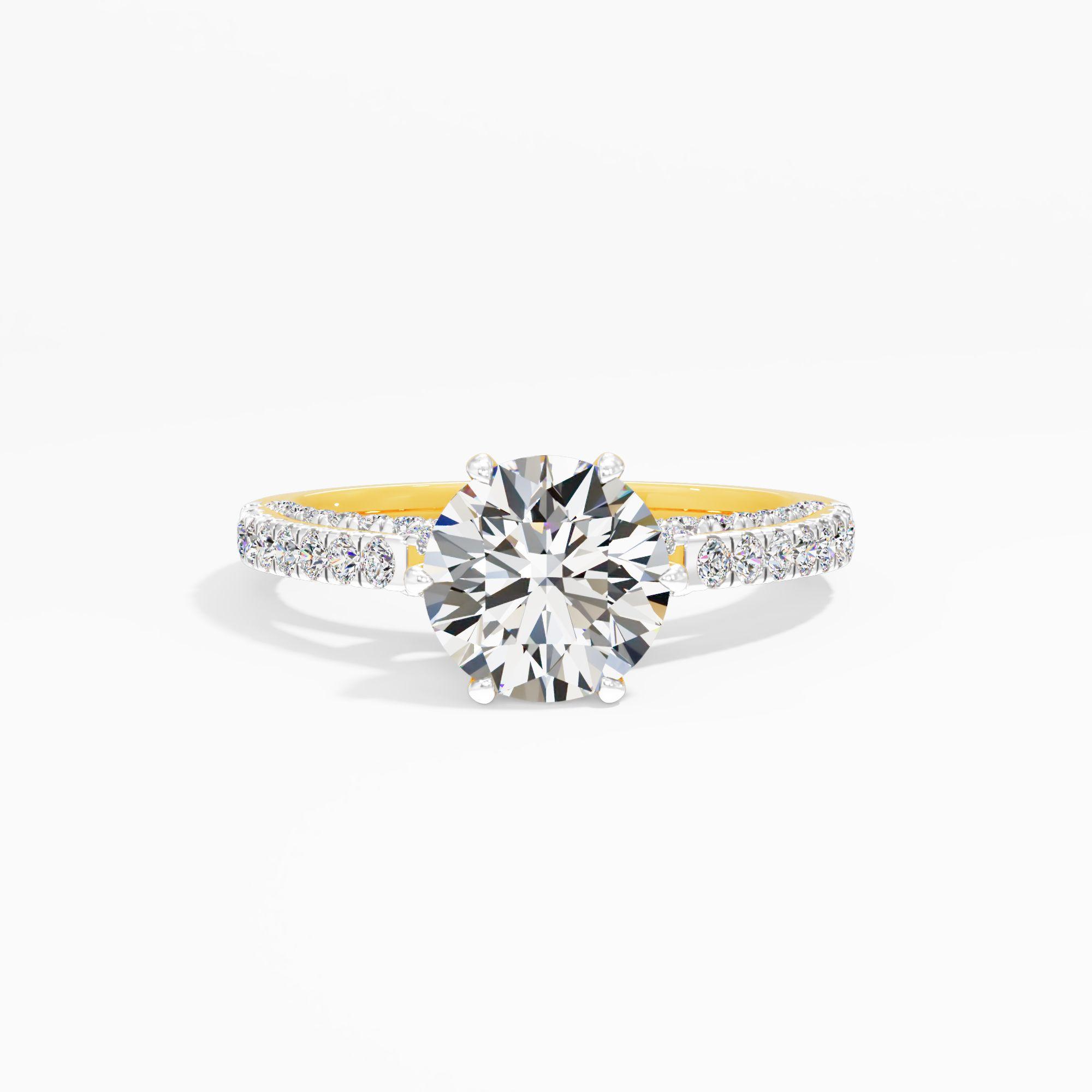 Lavender Whirl Solitaire Engagement Ring Bow