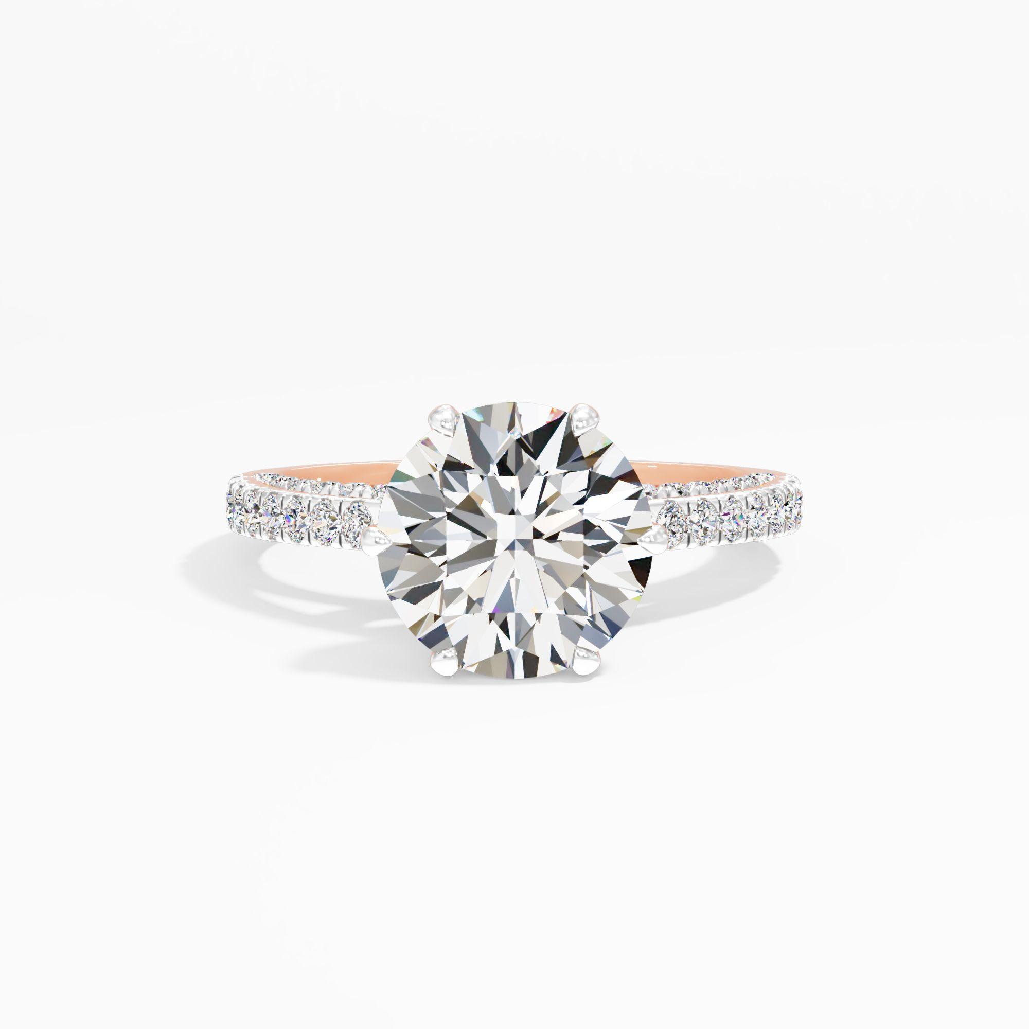 Lavender Whirl Solitaire Engagement Ring Bow