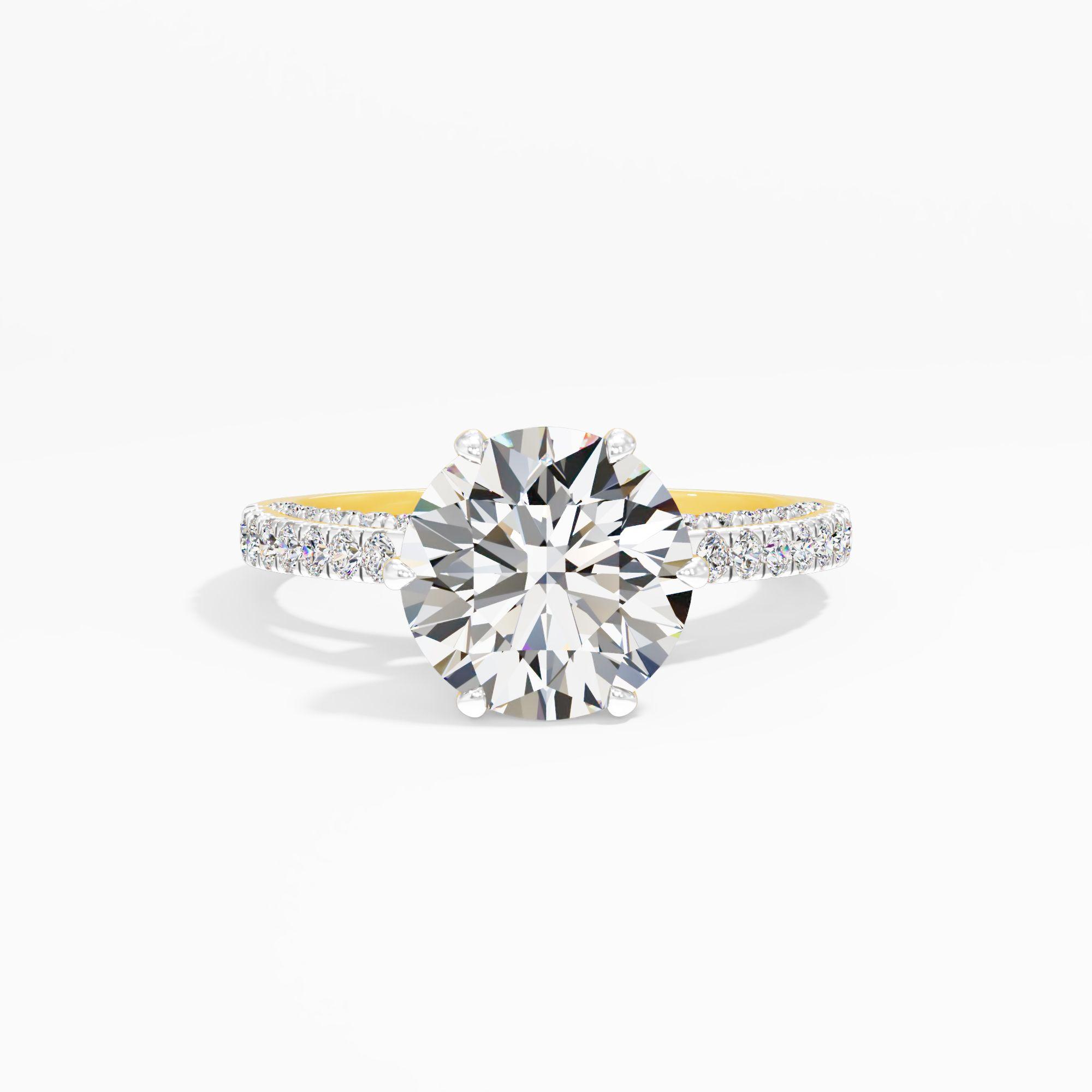 Lavender Whirl Solitaire Engagement Ring Bow