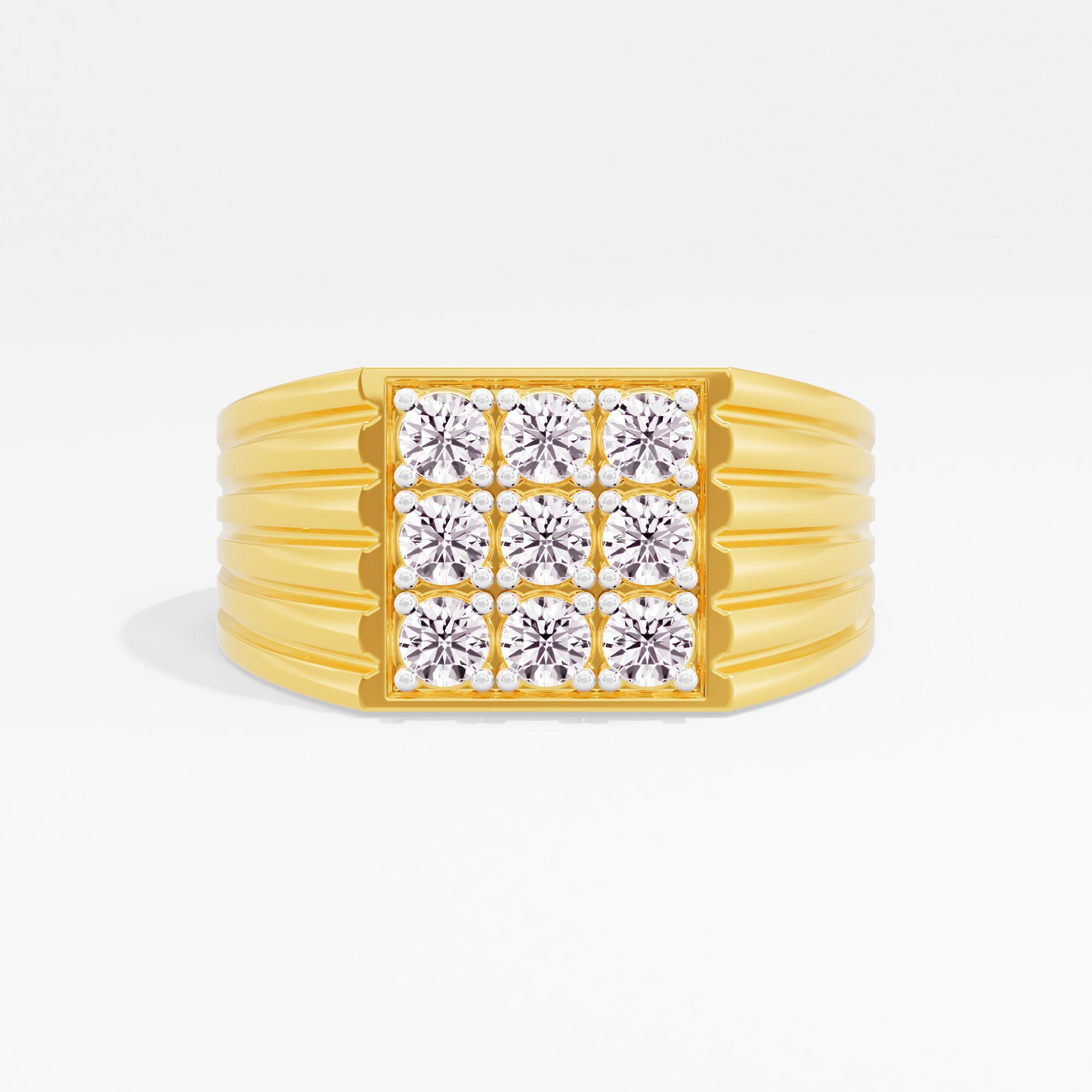 Crimson Summit Cluster Mens Ring