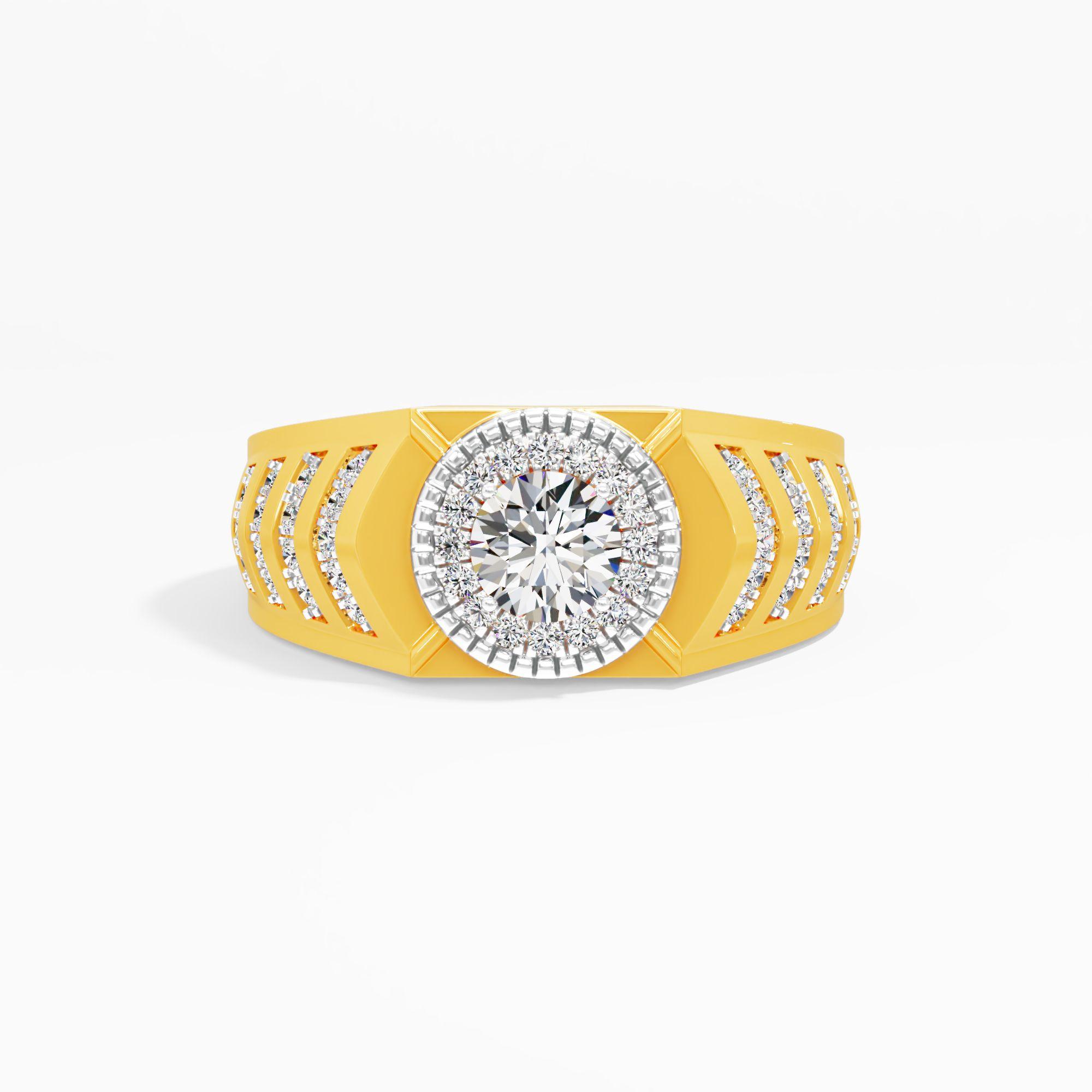 Momentum Chevron Halo Ring