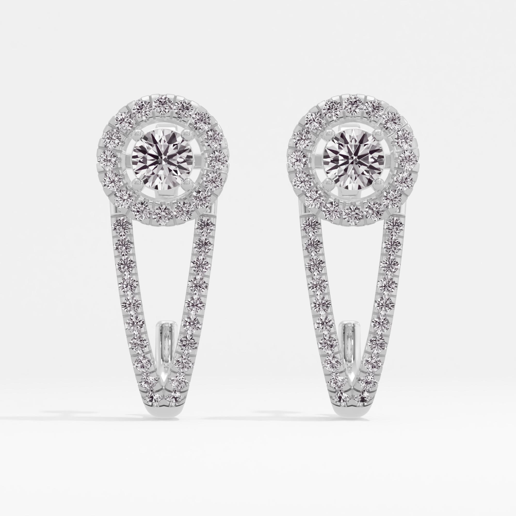 Unique Harmony Halo J Hoop Earrings