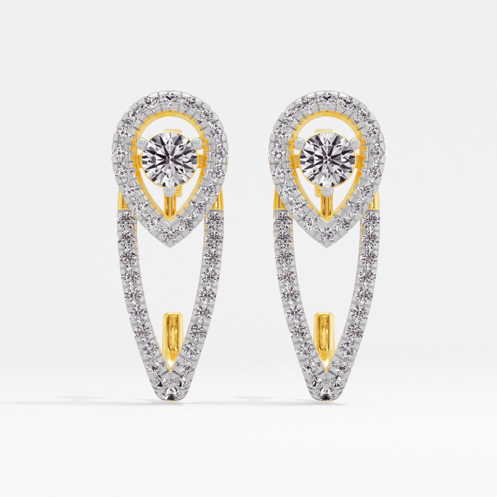 Flawless Wonder Halo J Hoop Earrings