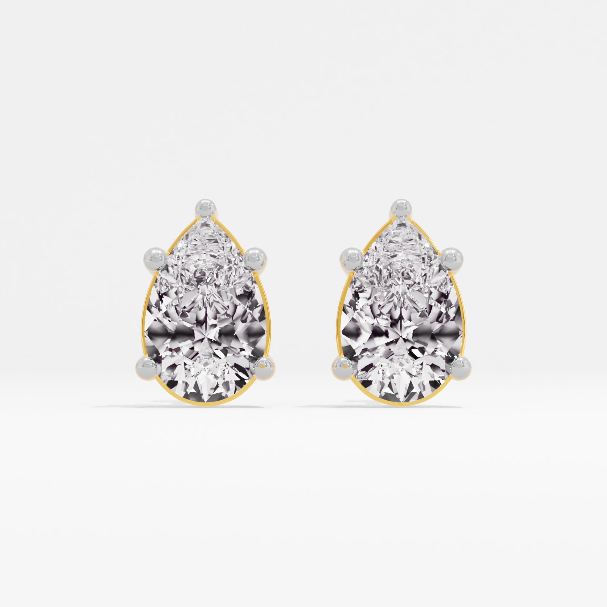 Majestic Twinkle Solitaire Stud Earrings