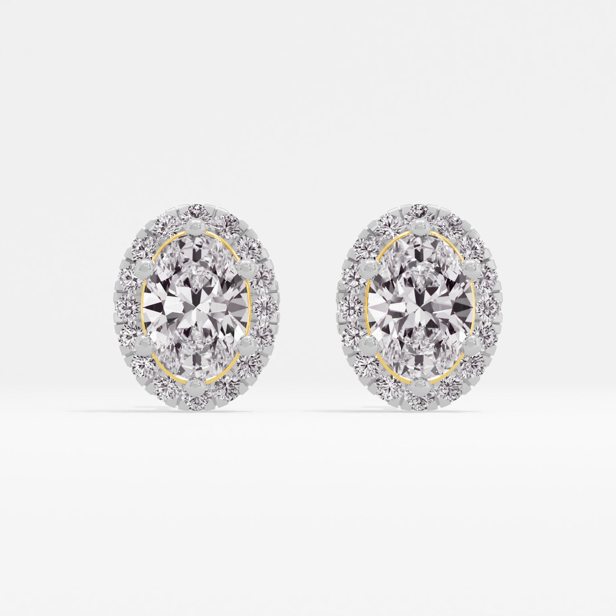 Chic Serenity Halo Stud Earrings