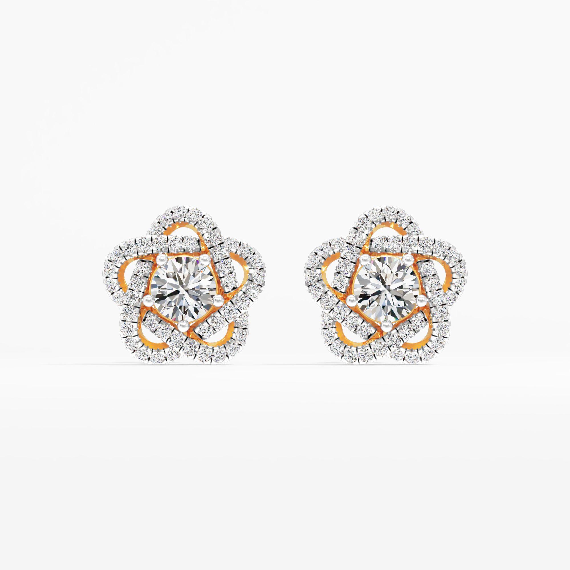 Flora Luxe Vision Solitaire Stud Earrings