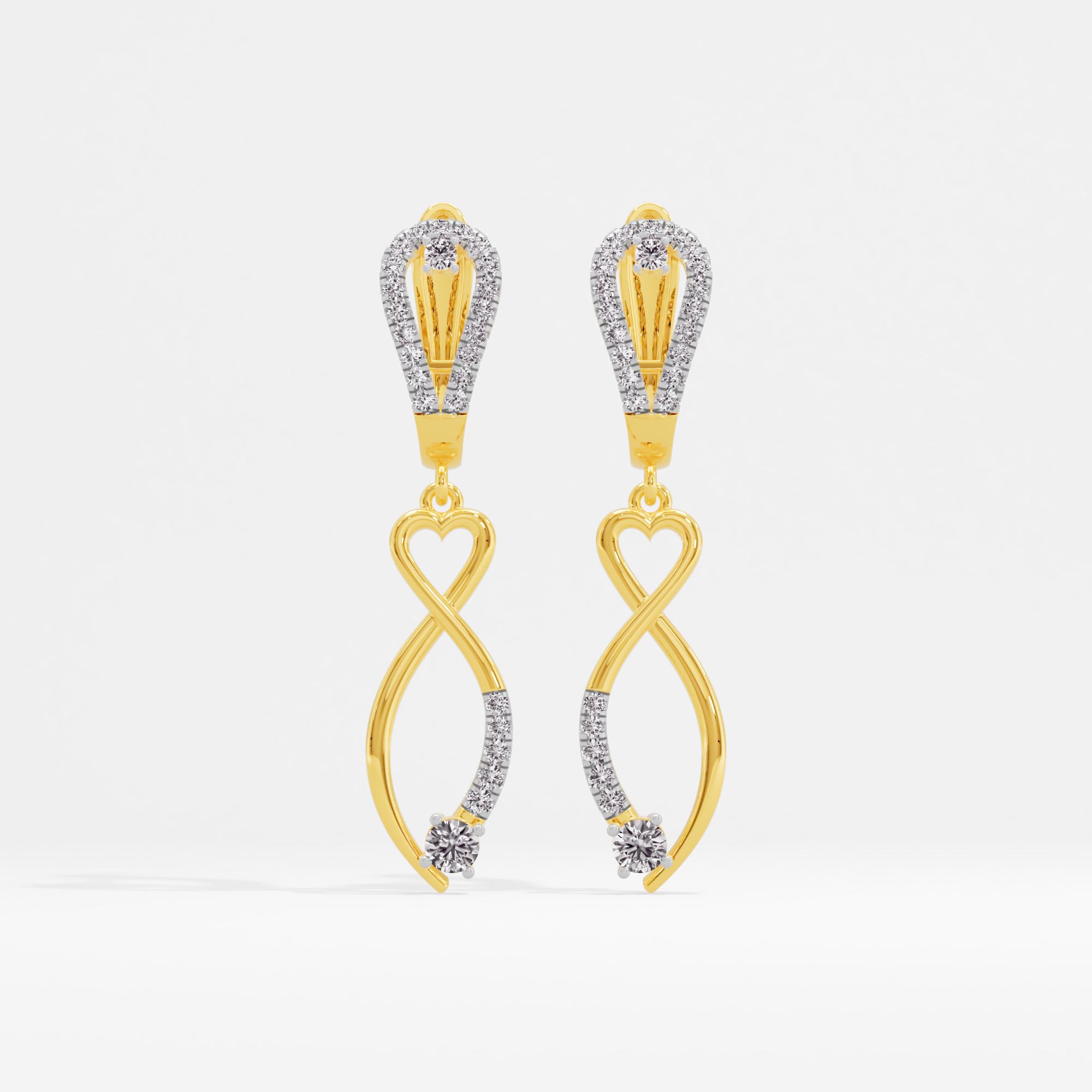 Cherished Moments Heart Dangler Earrings