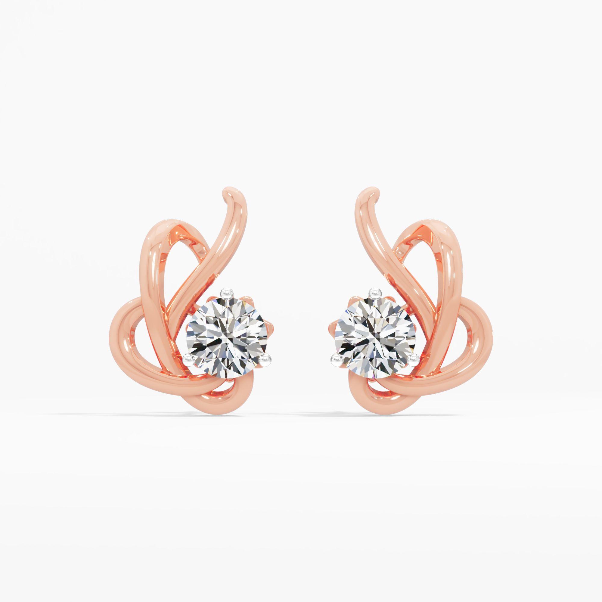 Angelic Aurora Solitaire Stud Earrings