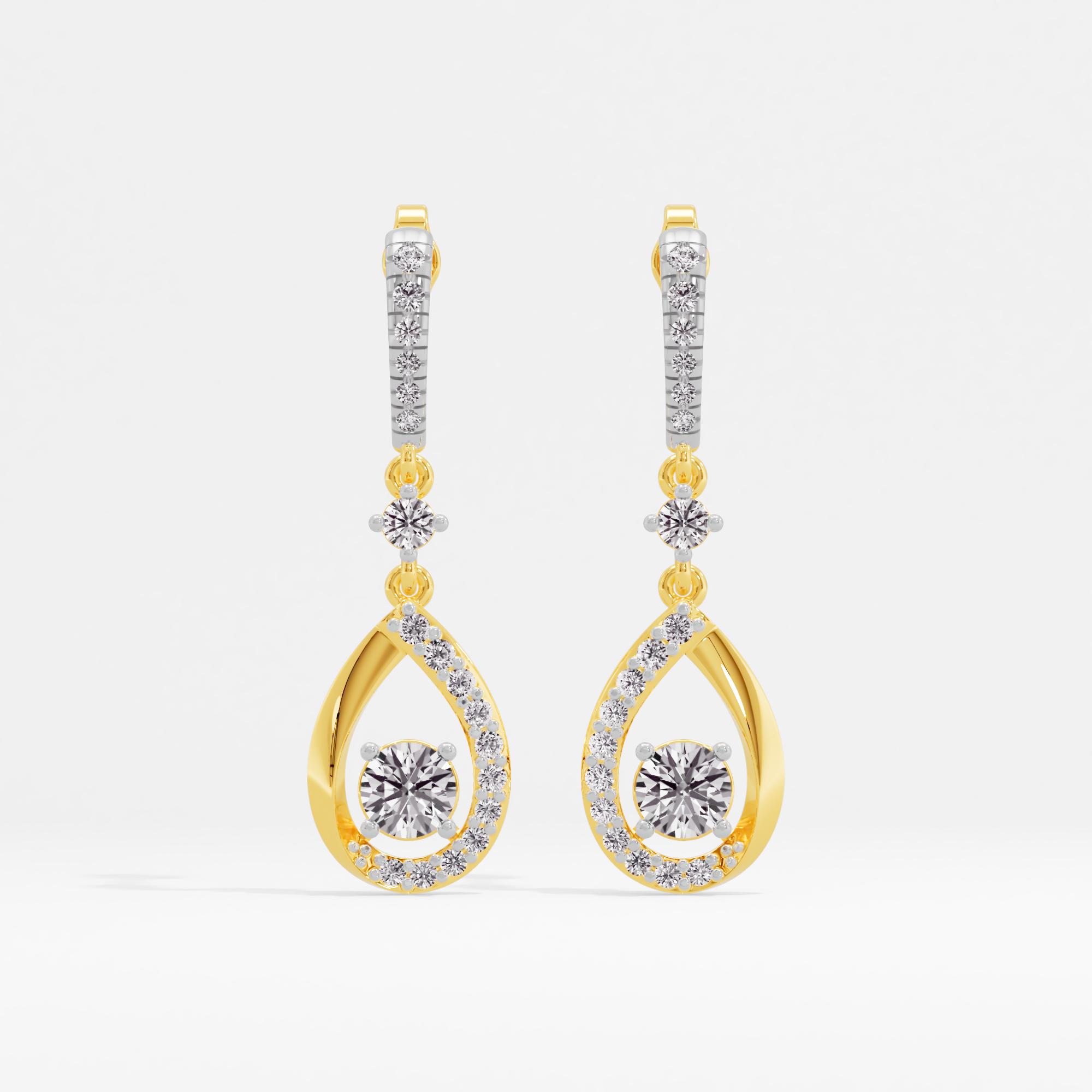 Anastasia Bell Solitaire Drop Earrings