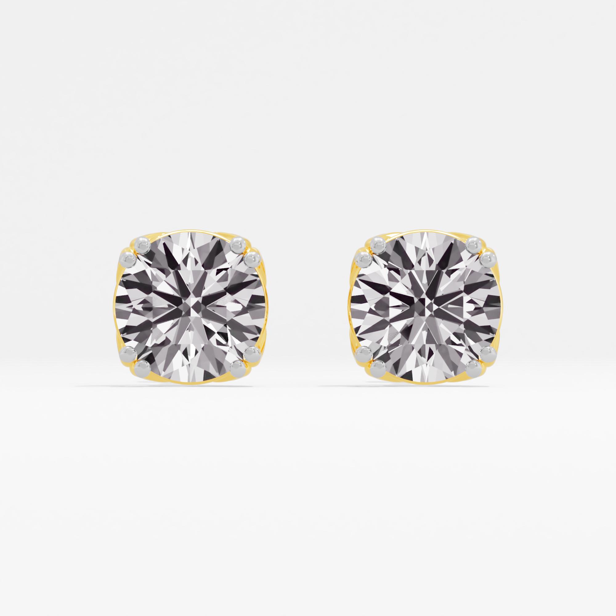 Eternal Rosy Solitaire Stud Earrings