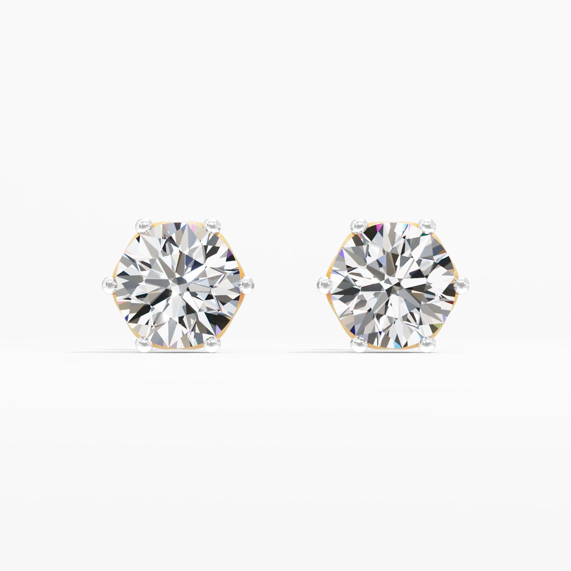 Cordelia's Bouquet Solitaire Stud Earrings
