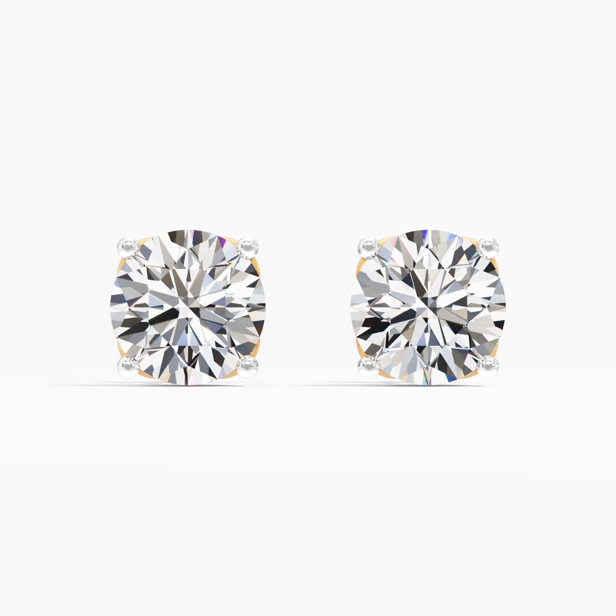 Leanne Aine Solitaire Stud Earrings