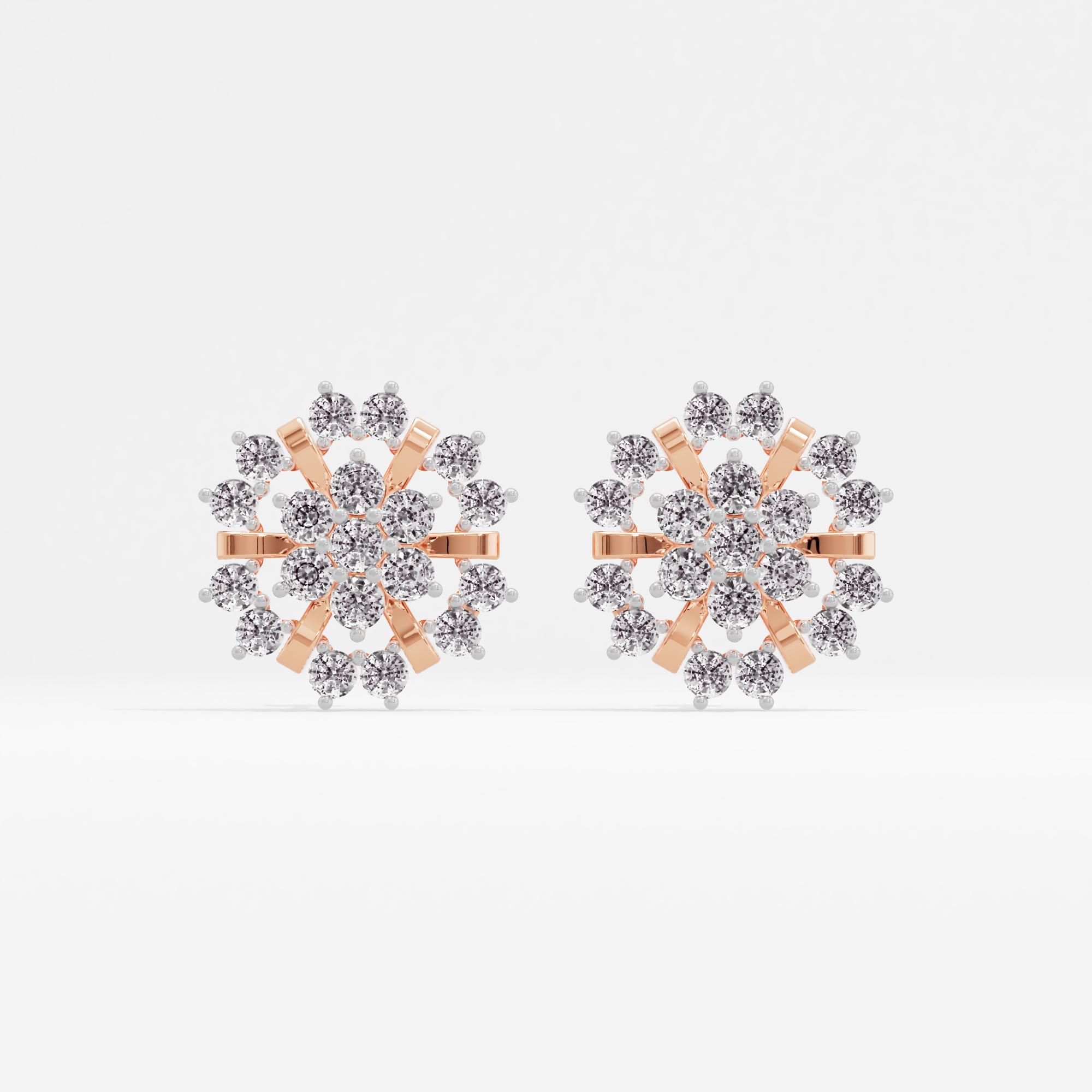 Starstruck Glimmer 7 Stone Cluster Stud Earrings