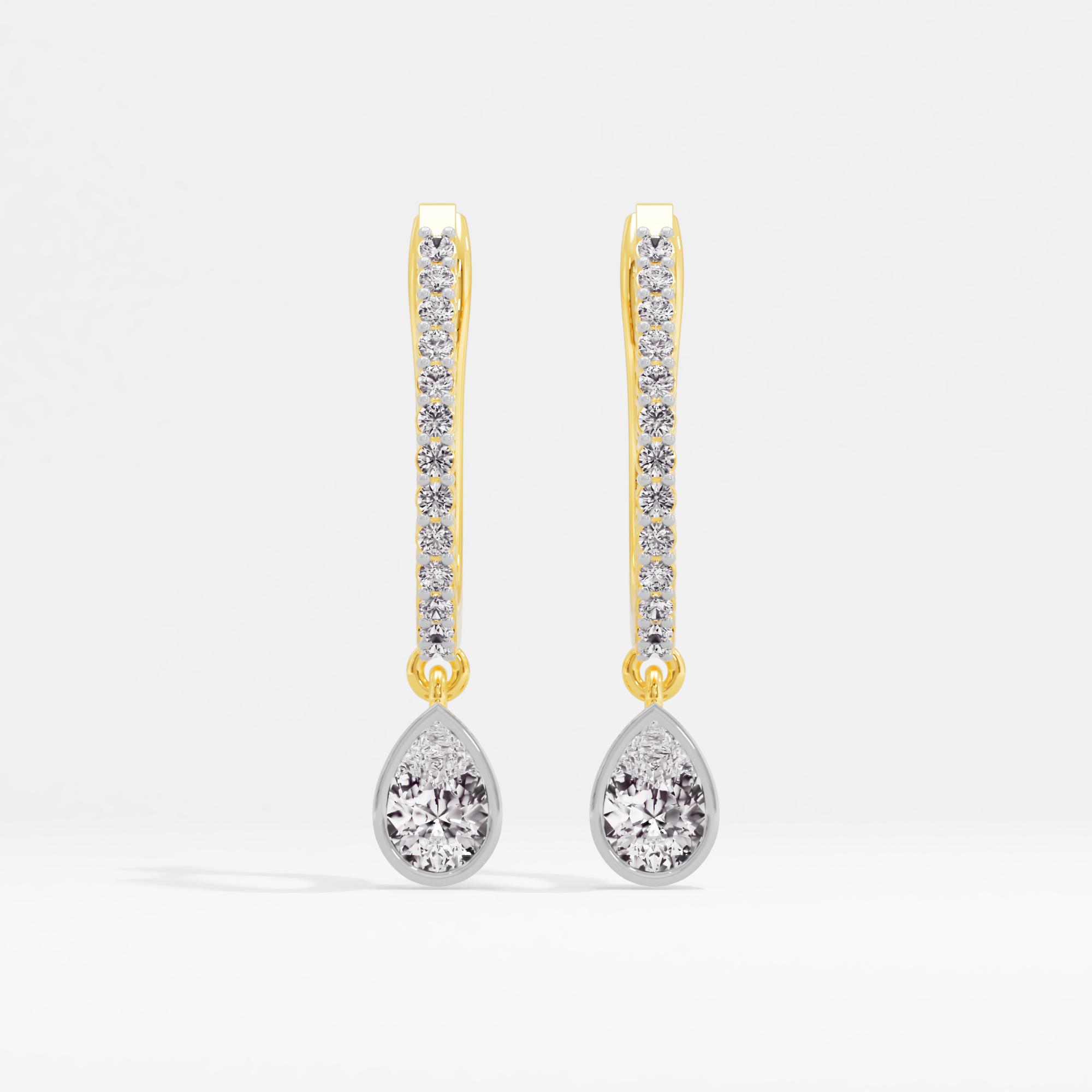 Round Radiance Solitaire Huggie Earrings