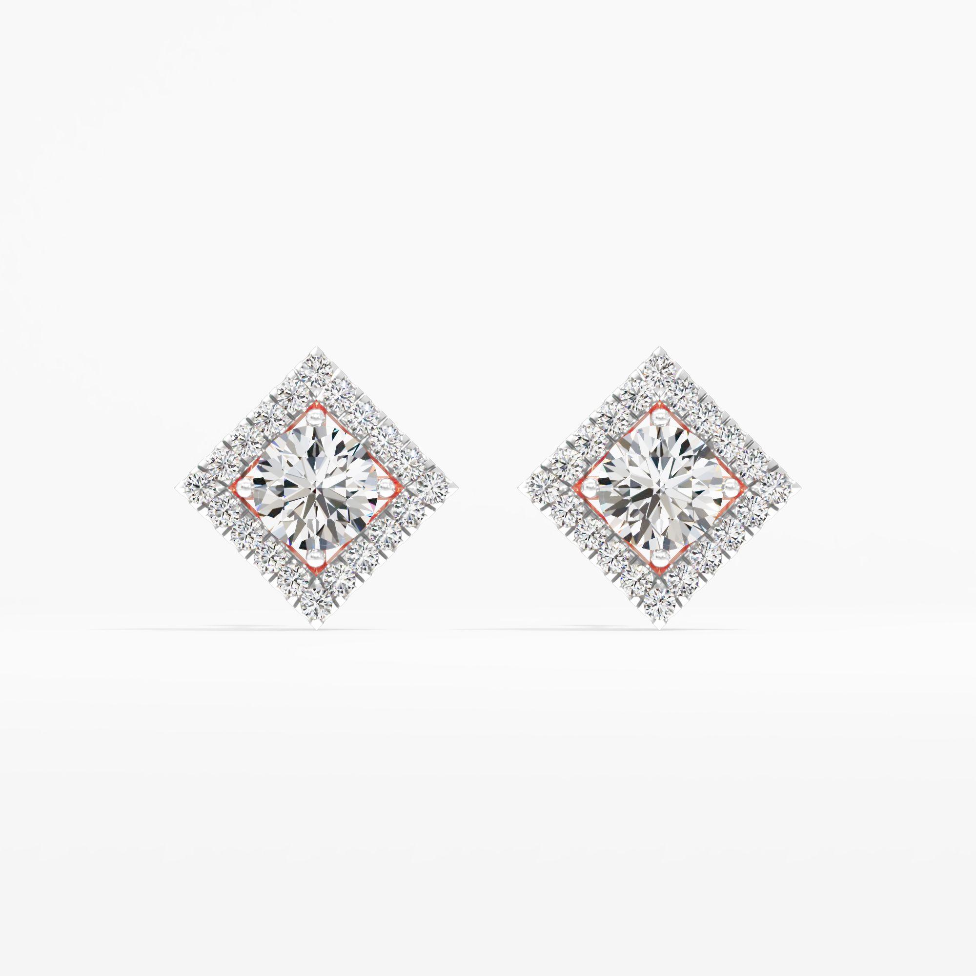 Refined Finesse Halo Stud Earrings