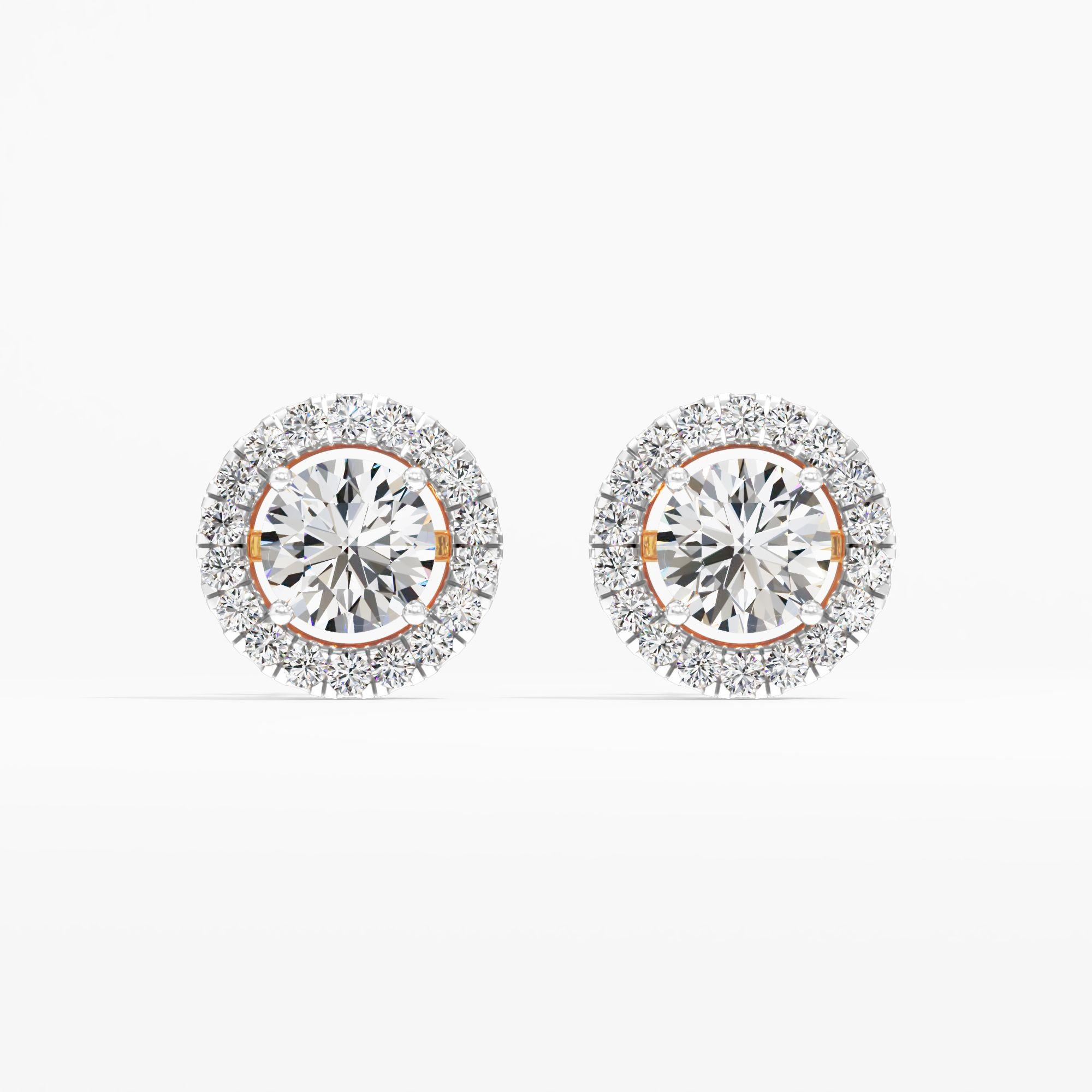 Fabulous Gleam Halo Stud Earrings