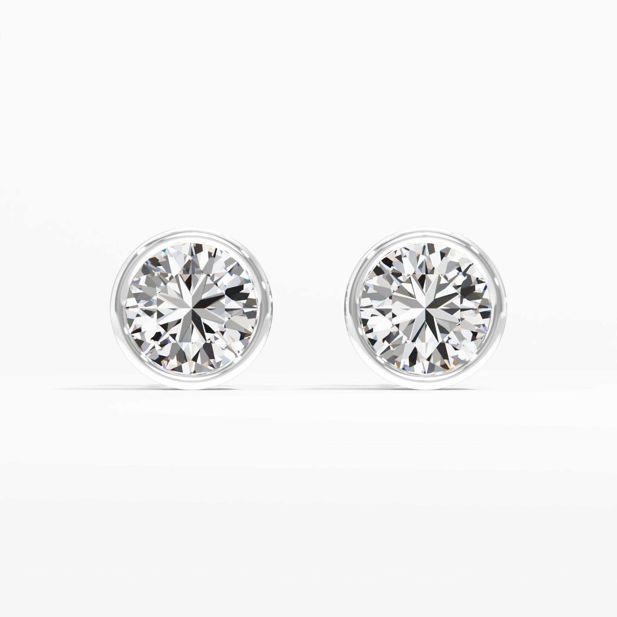 Encased Diamond Stud Earrings