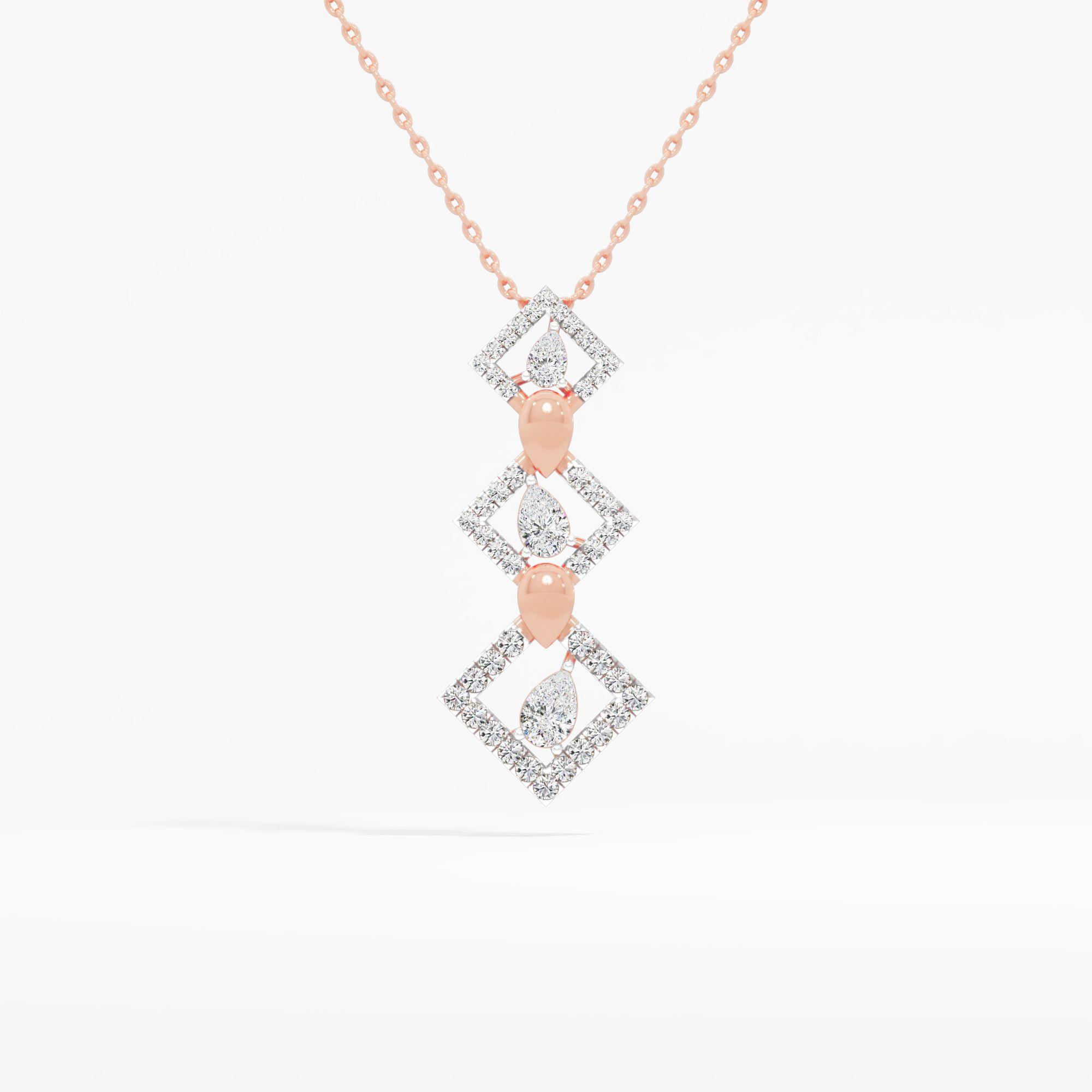 Tetra Link Solitaire Pendant