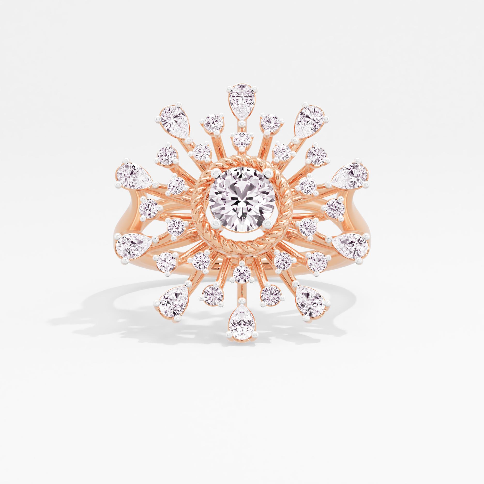 Bedazzling Glow Solitaire Cocktail Ring