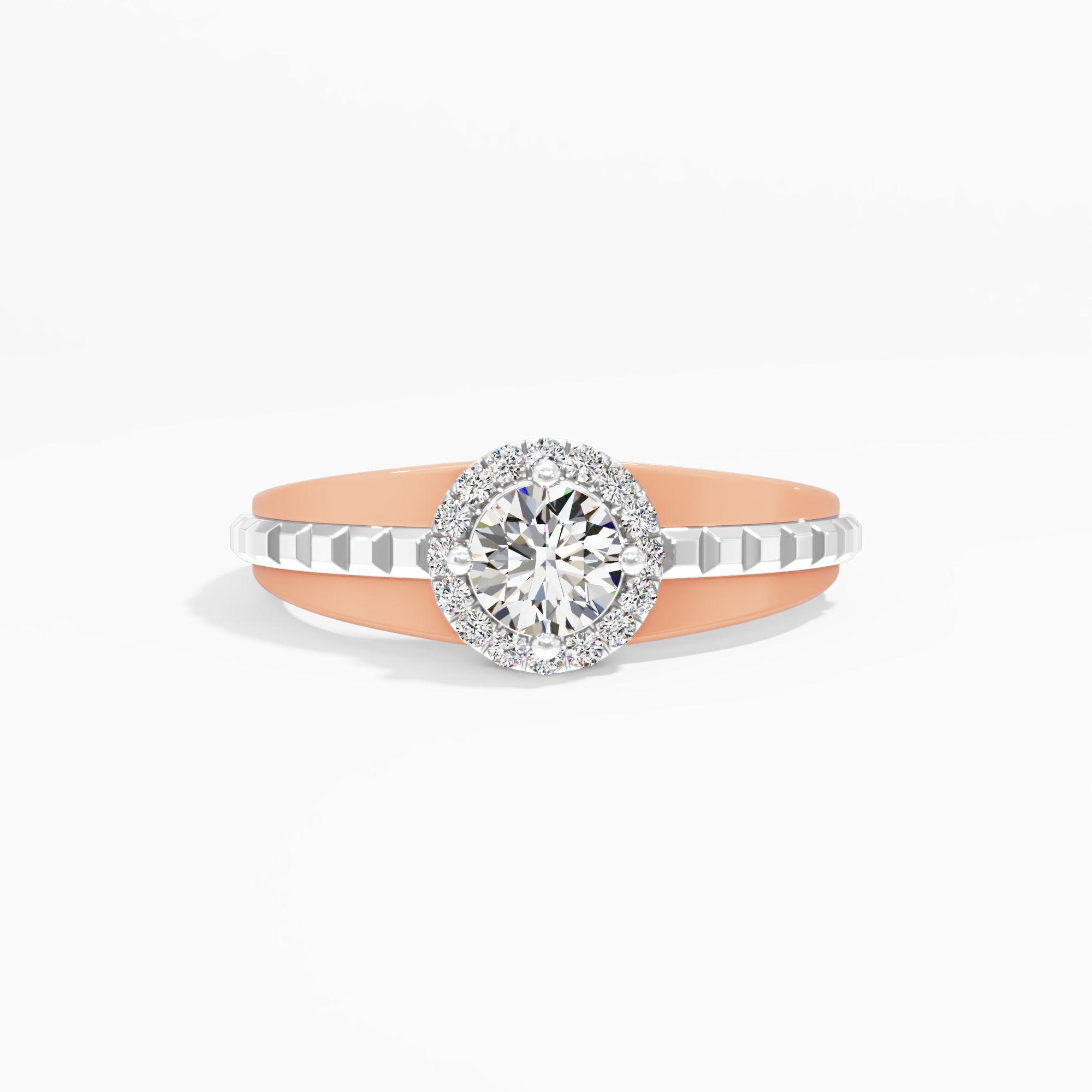 Noble Sparkle Halo Ring