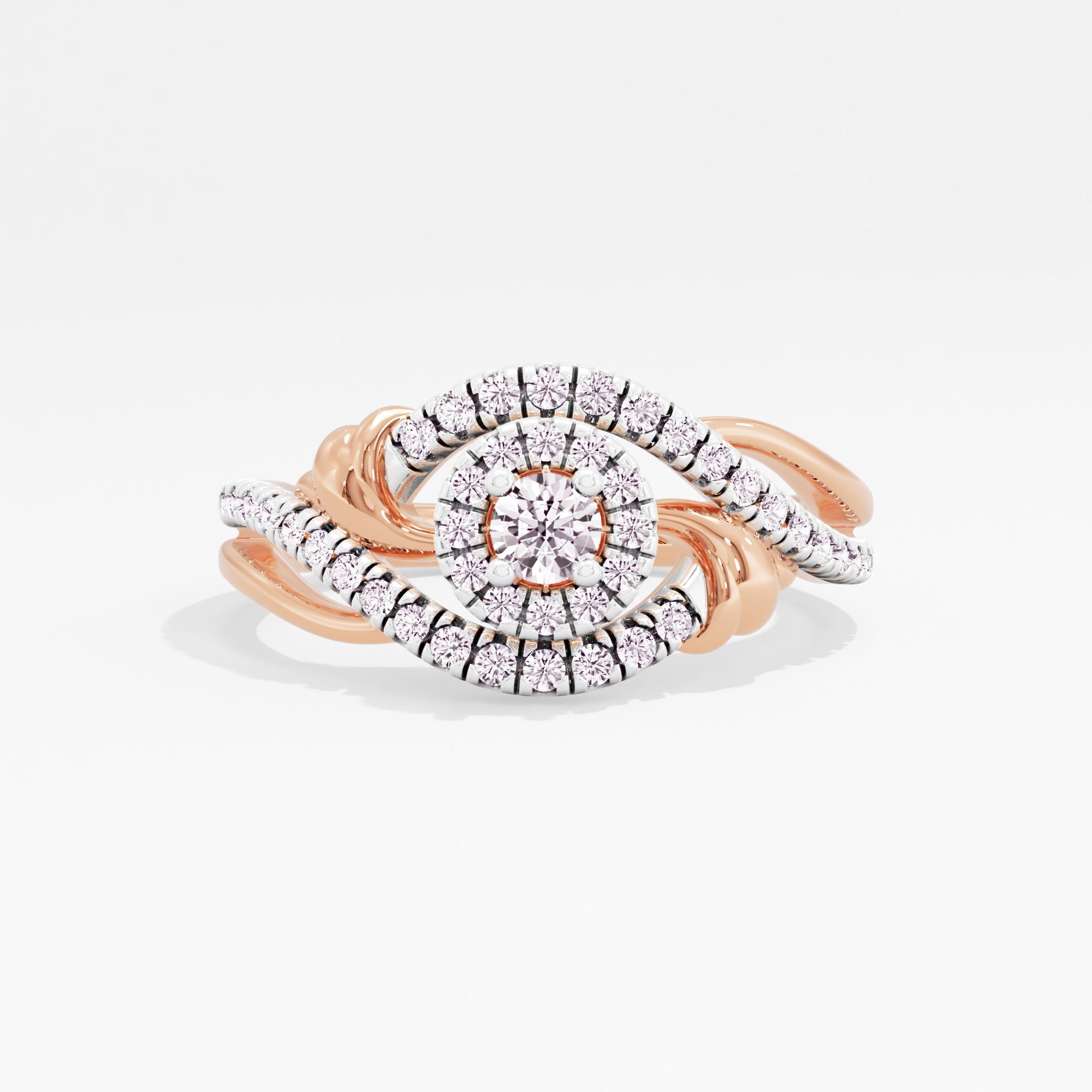 Twisted Serenity Halo Ring