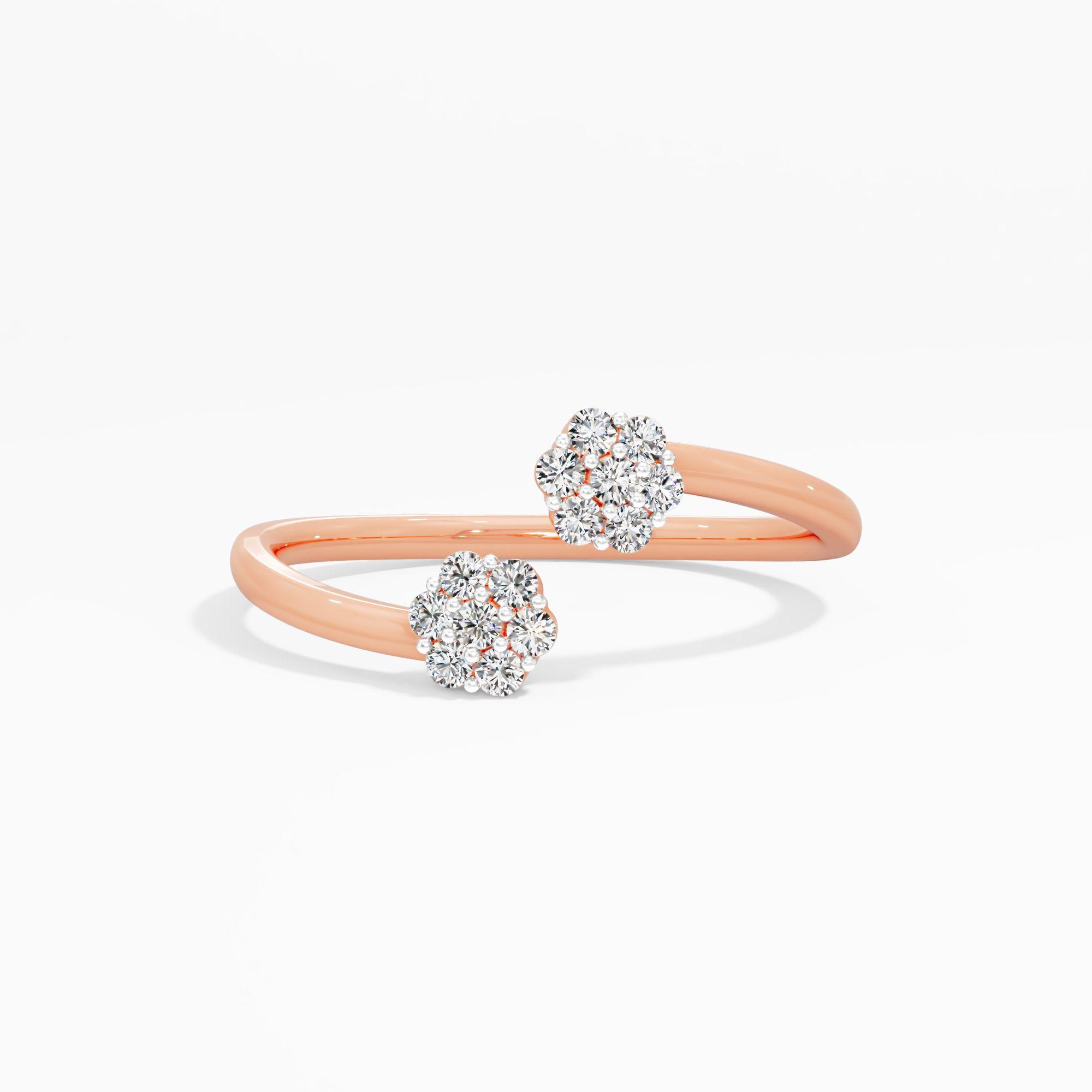 Orchid Serenity 7 Stone Cluster Twist Ring