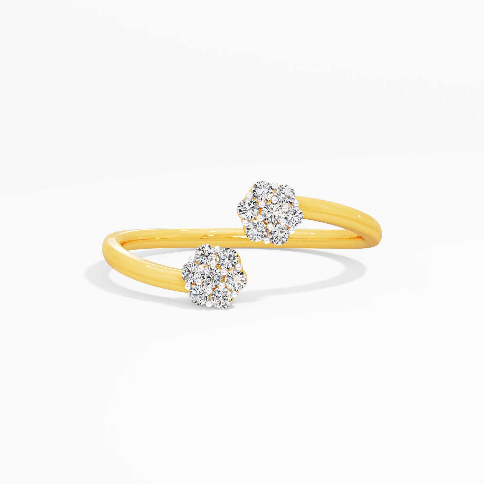 Orchid Serenity 7 Stone Cluster Twist Ring