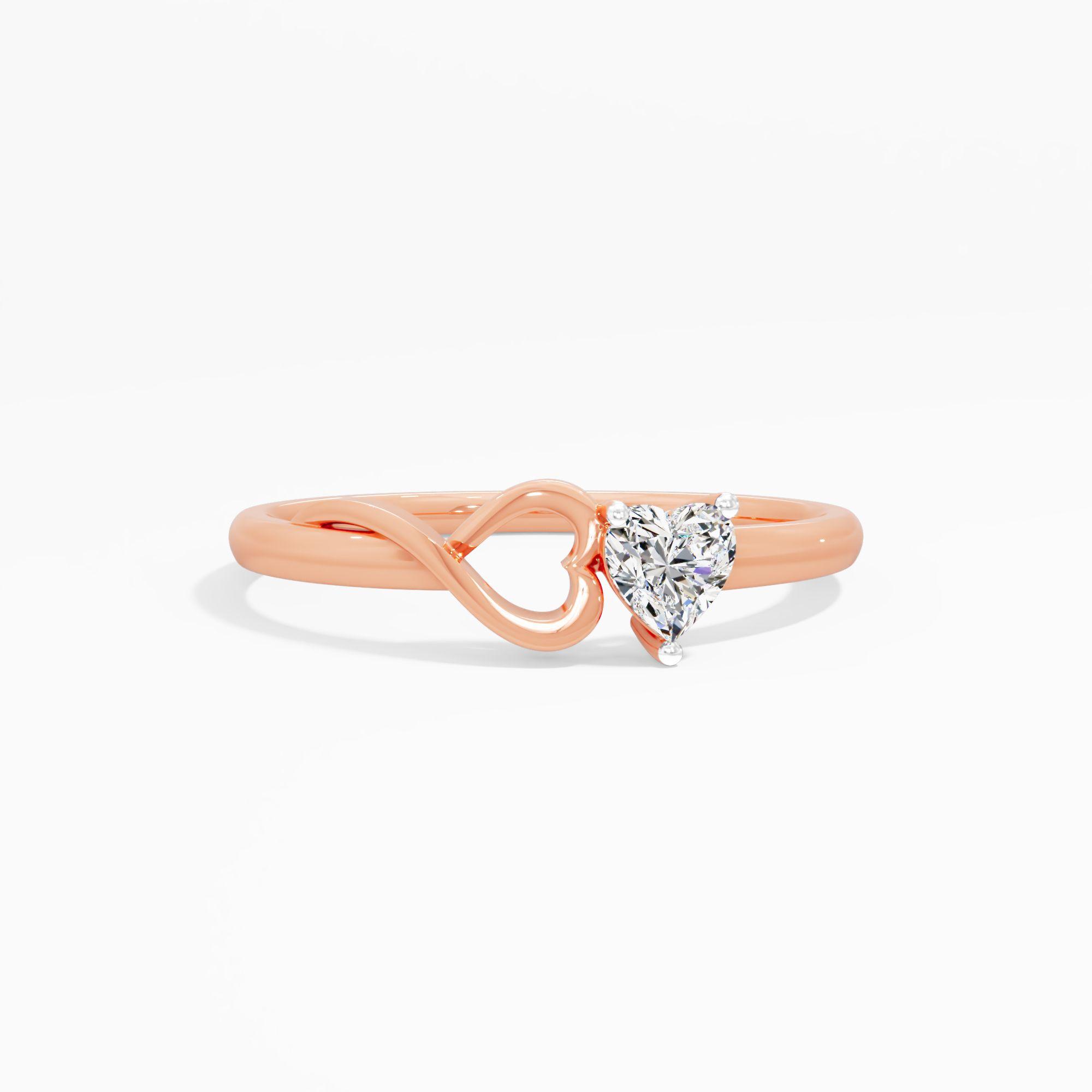Magical Union Solitaire Heart Ring