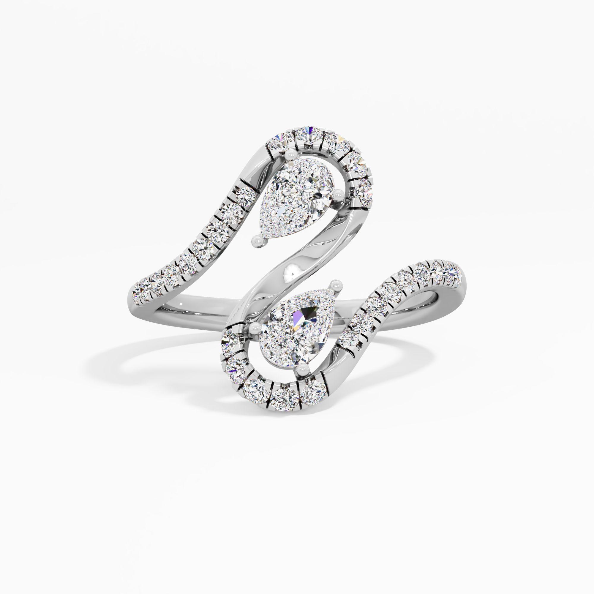 Whimsical Wave 2 Stone Ring