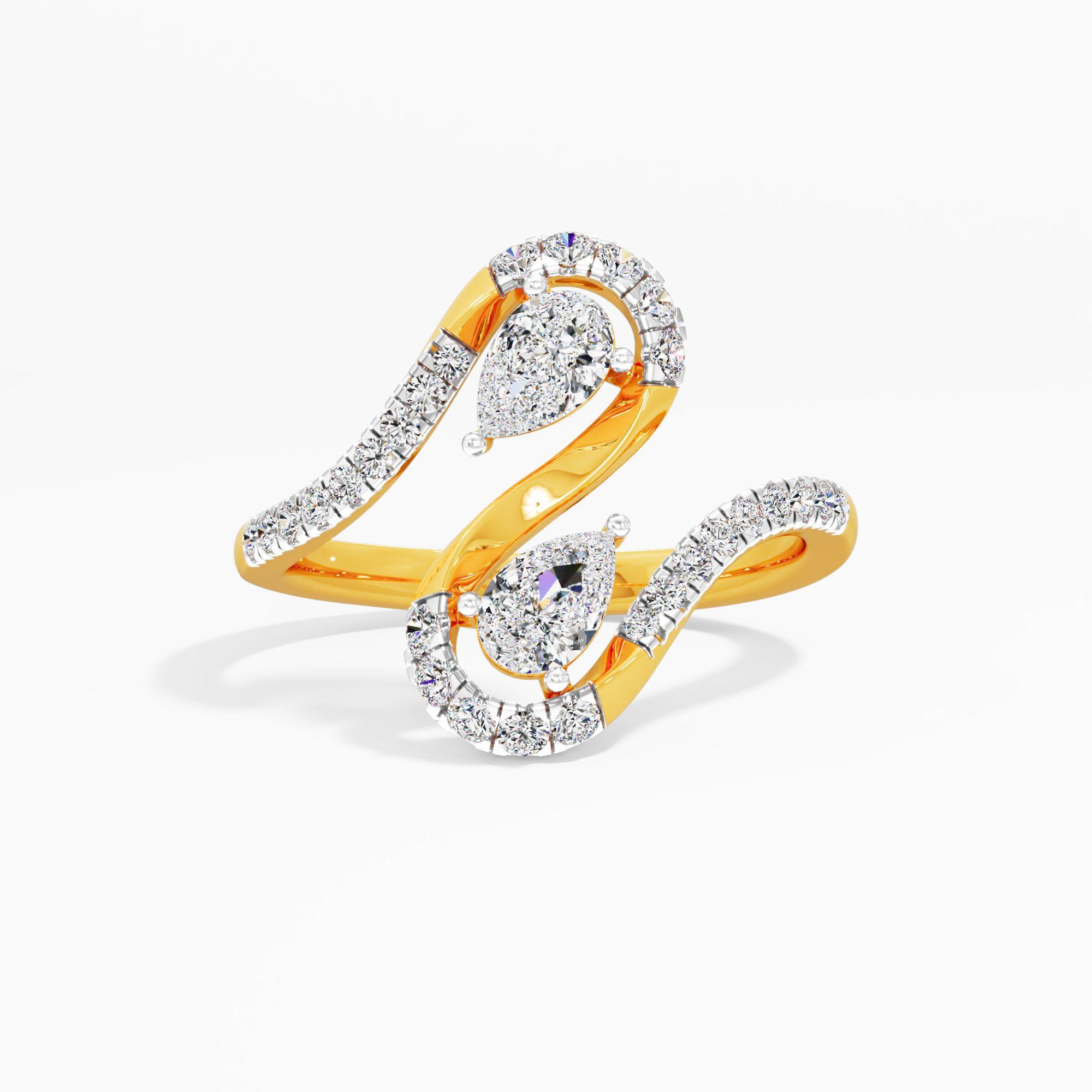 Whimsical Wave 2 Stone Ring