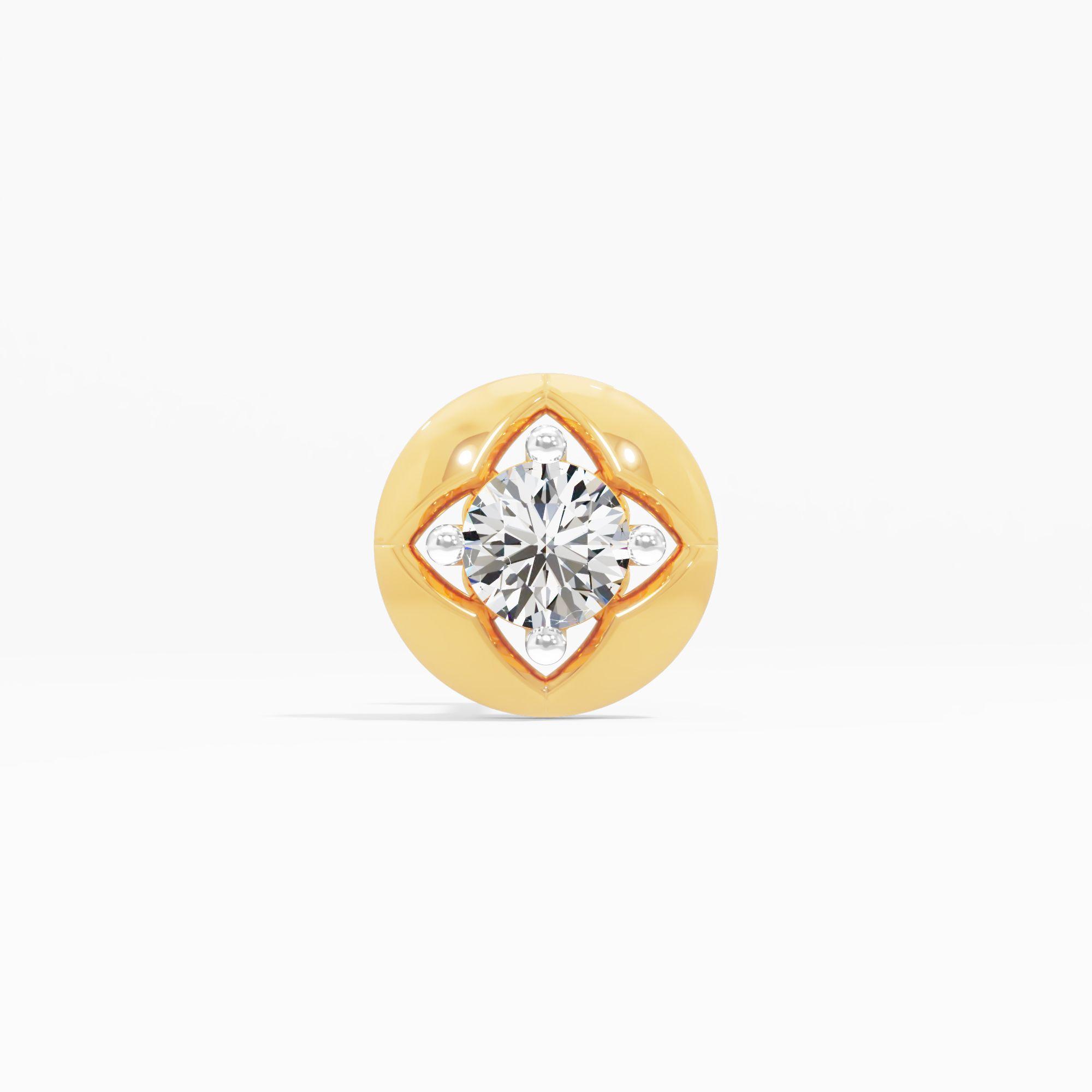 Radiating Appeal Solitaire Nose Pin