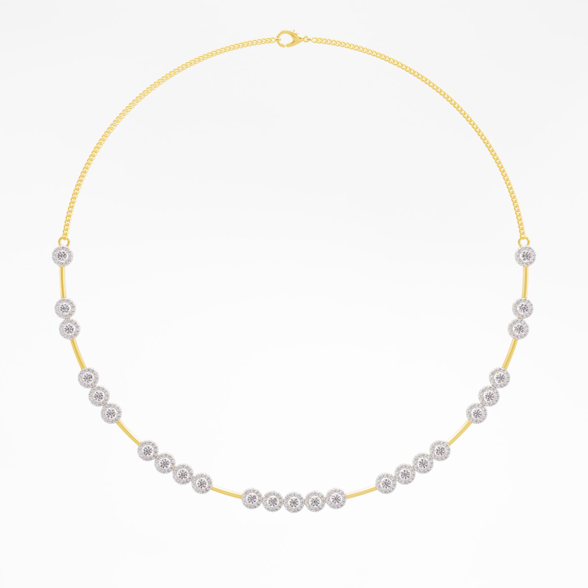 Blinging Beauty Halo Tennis Necklace