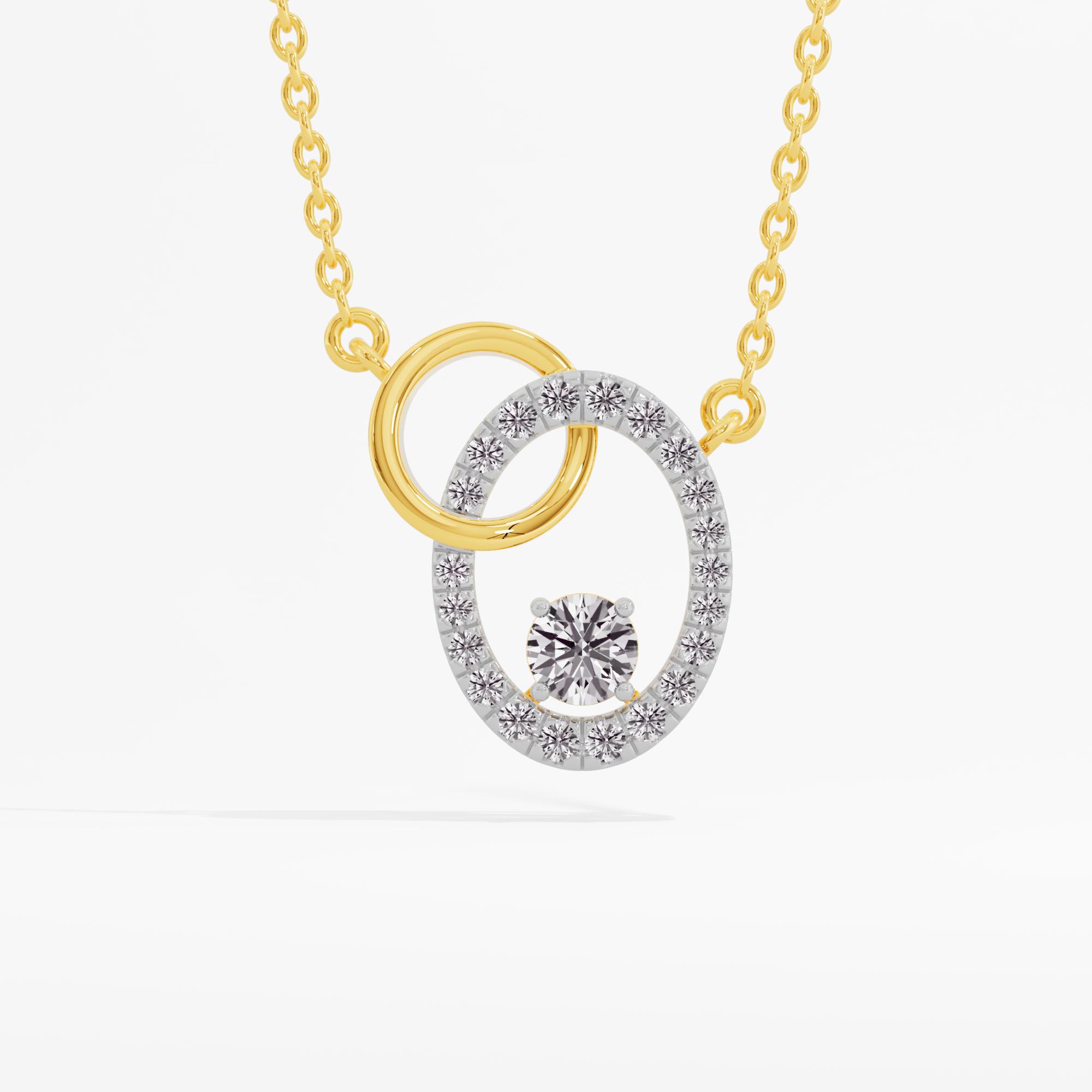 Gleaming Ovalessence Solitaire Chain Necklace