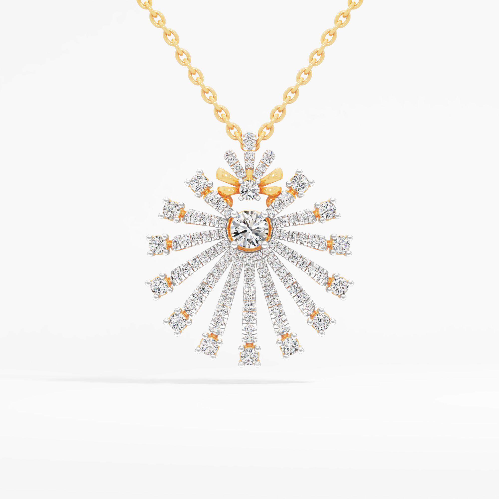 Glimmering Drift Solitaire Pendant