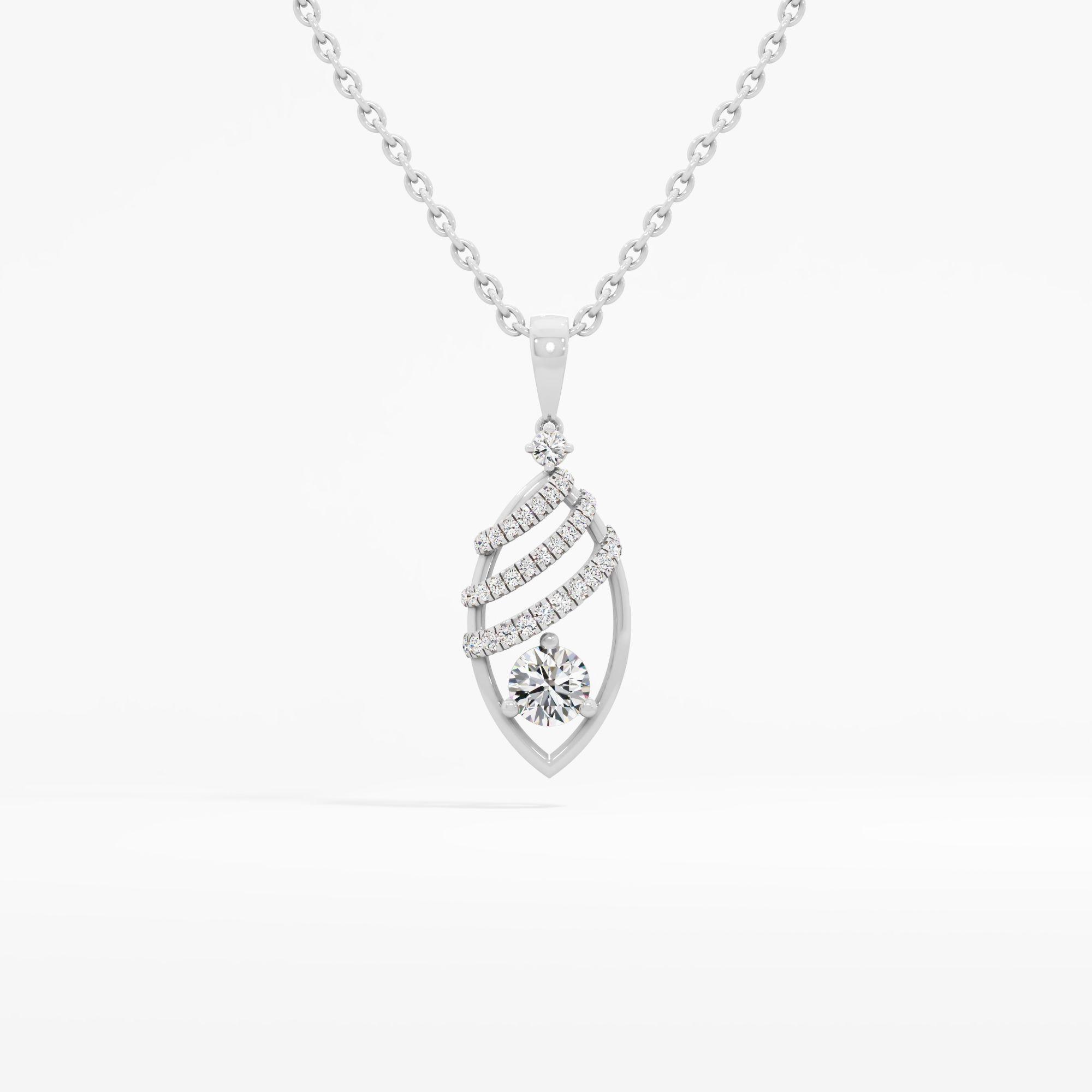 Captivating Drape Solitaire Pendant