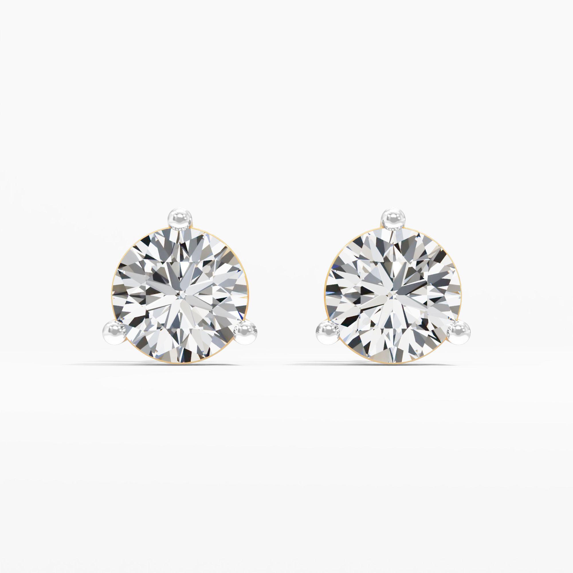 Evelyn Glam Solitaire Stud Earrings