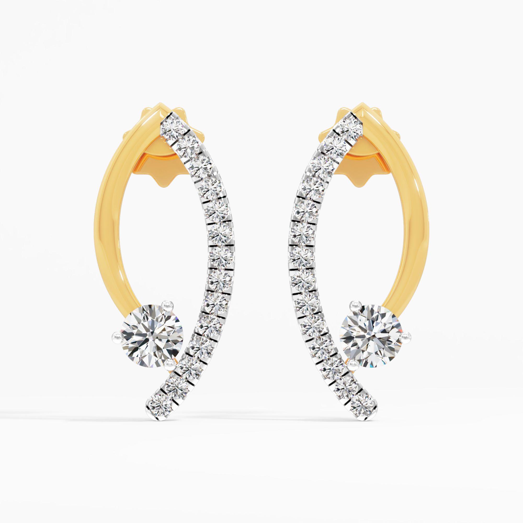 Convexa Solitaire Stud Earrings