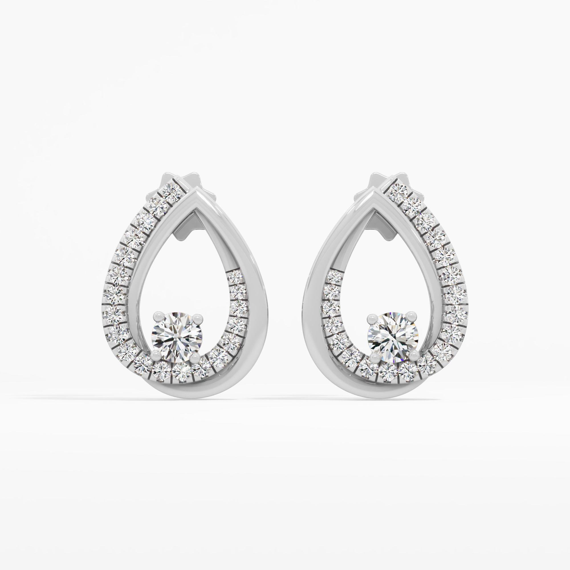 Serene Drop Solitaire Stud Earrings