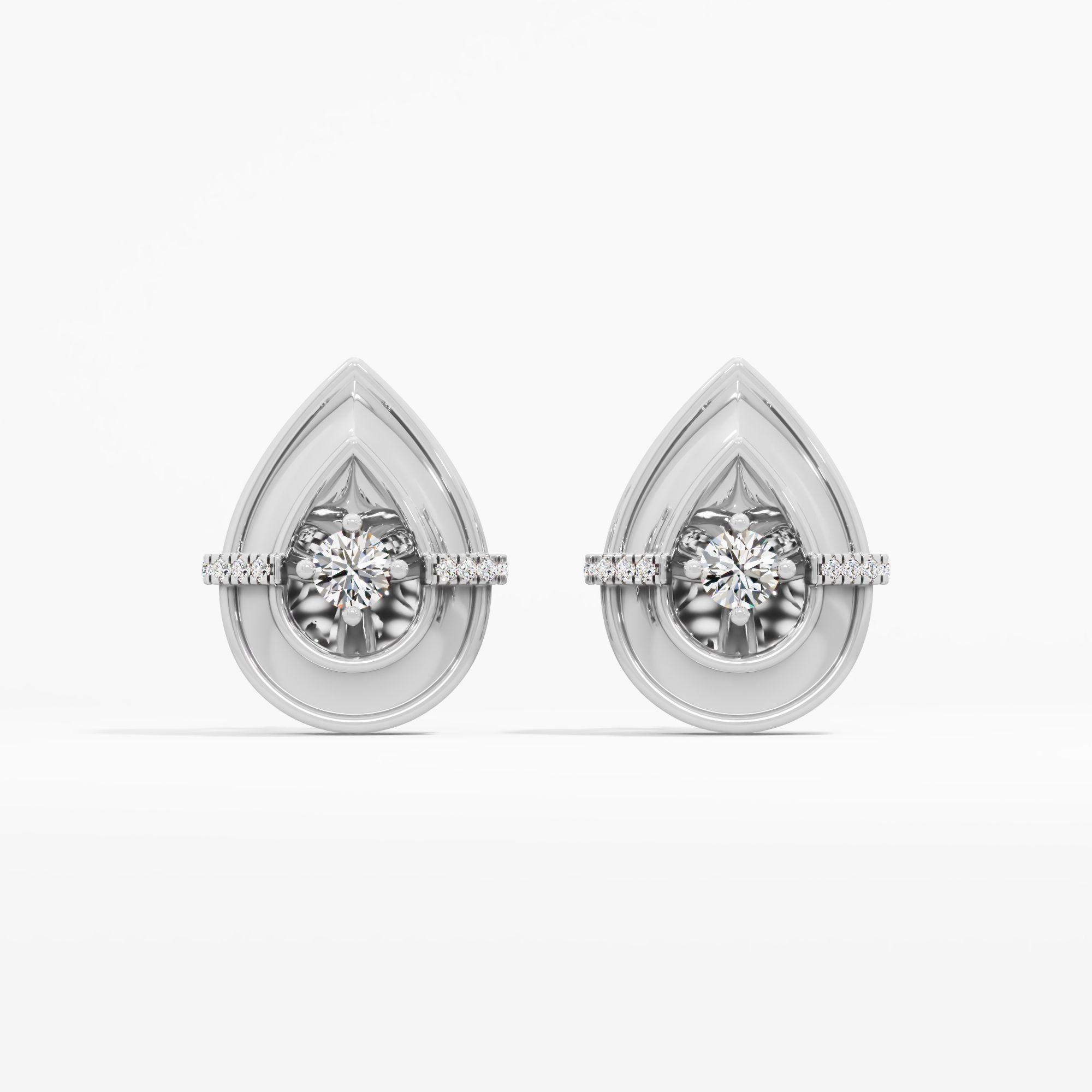 Serene Style Solitaire Stud Earrings