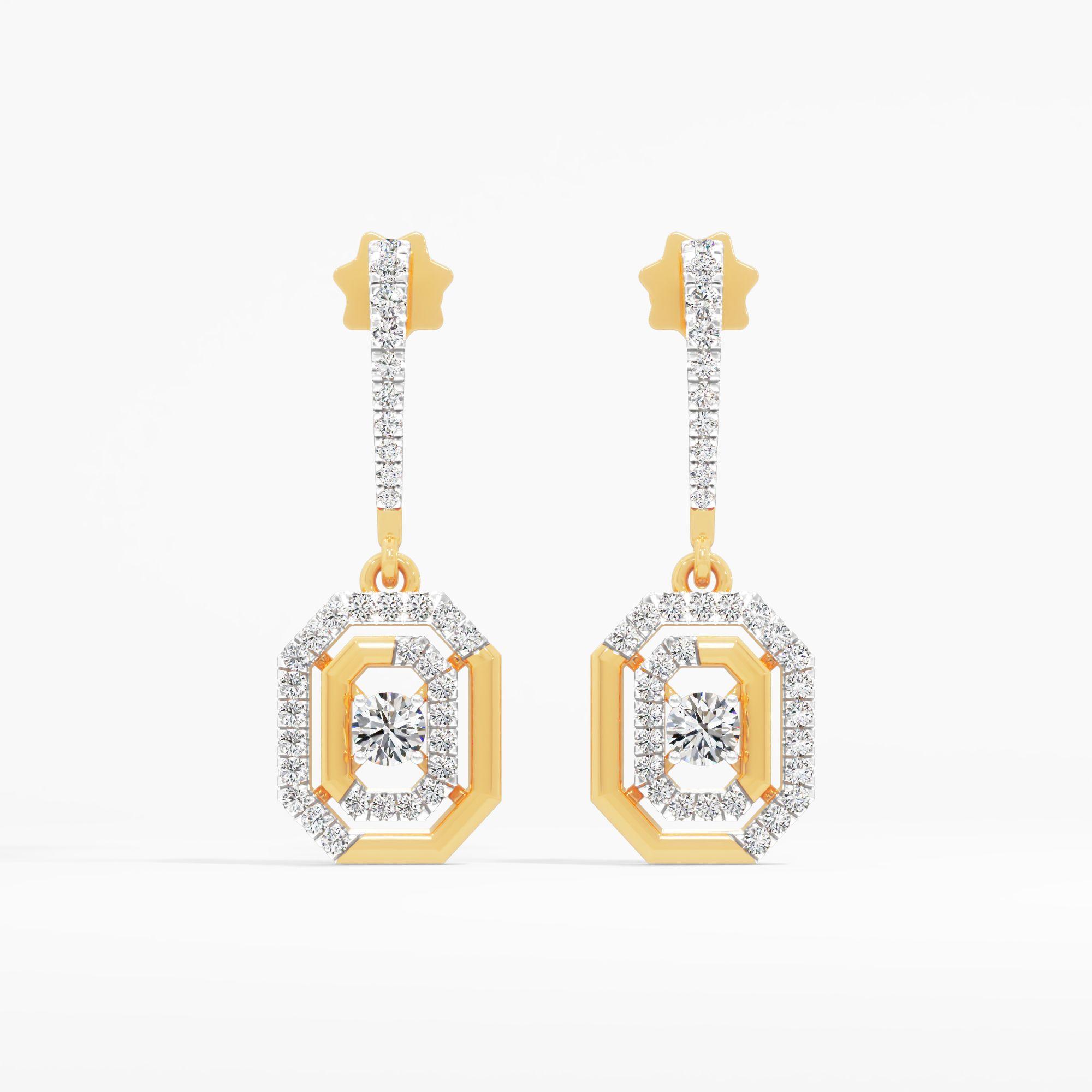 Emeraldaire Solitaire Drop Earrings