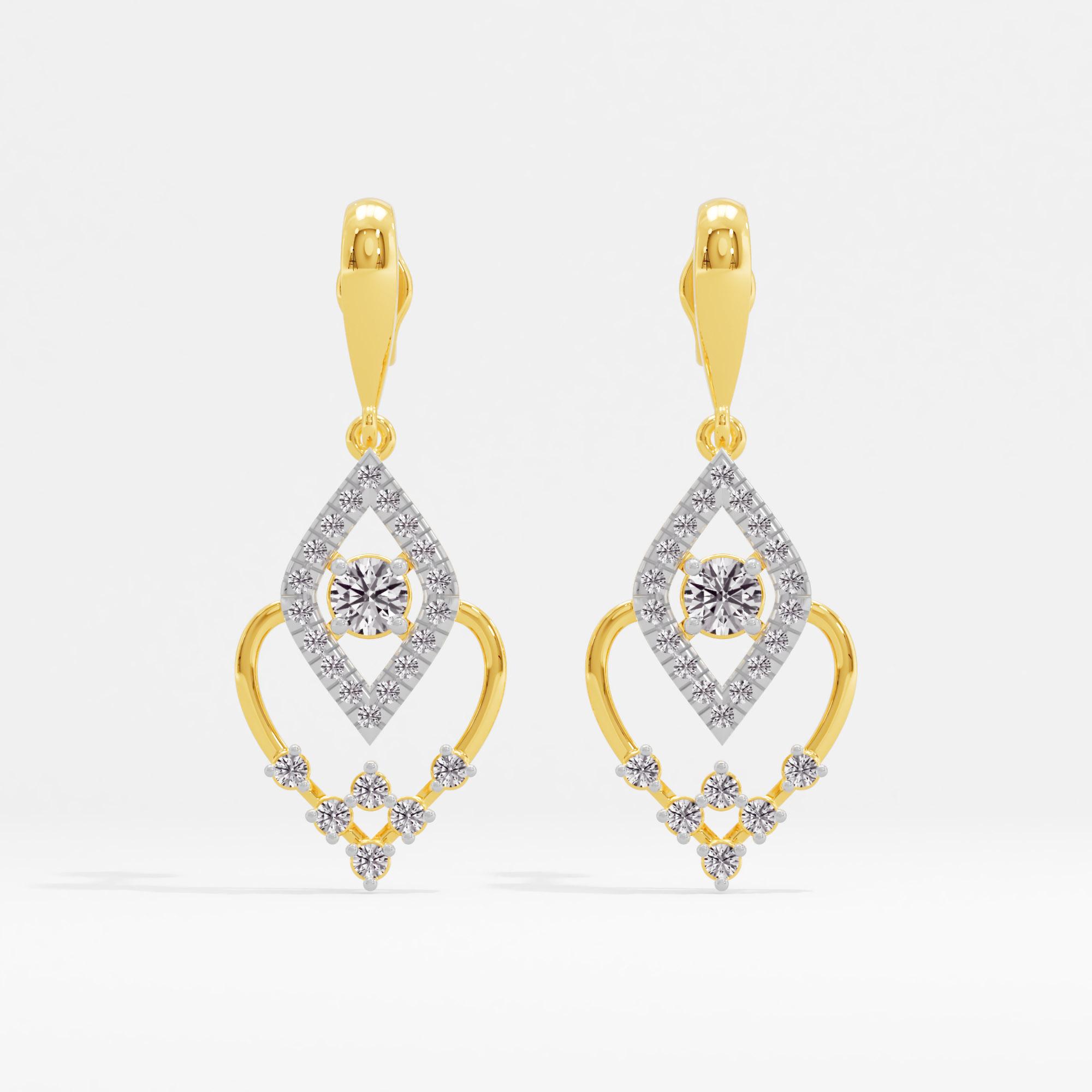 Lustrous Scatter Solitaire Drop Earrings